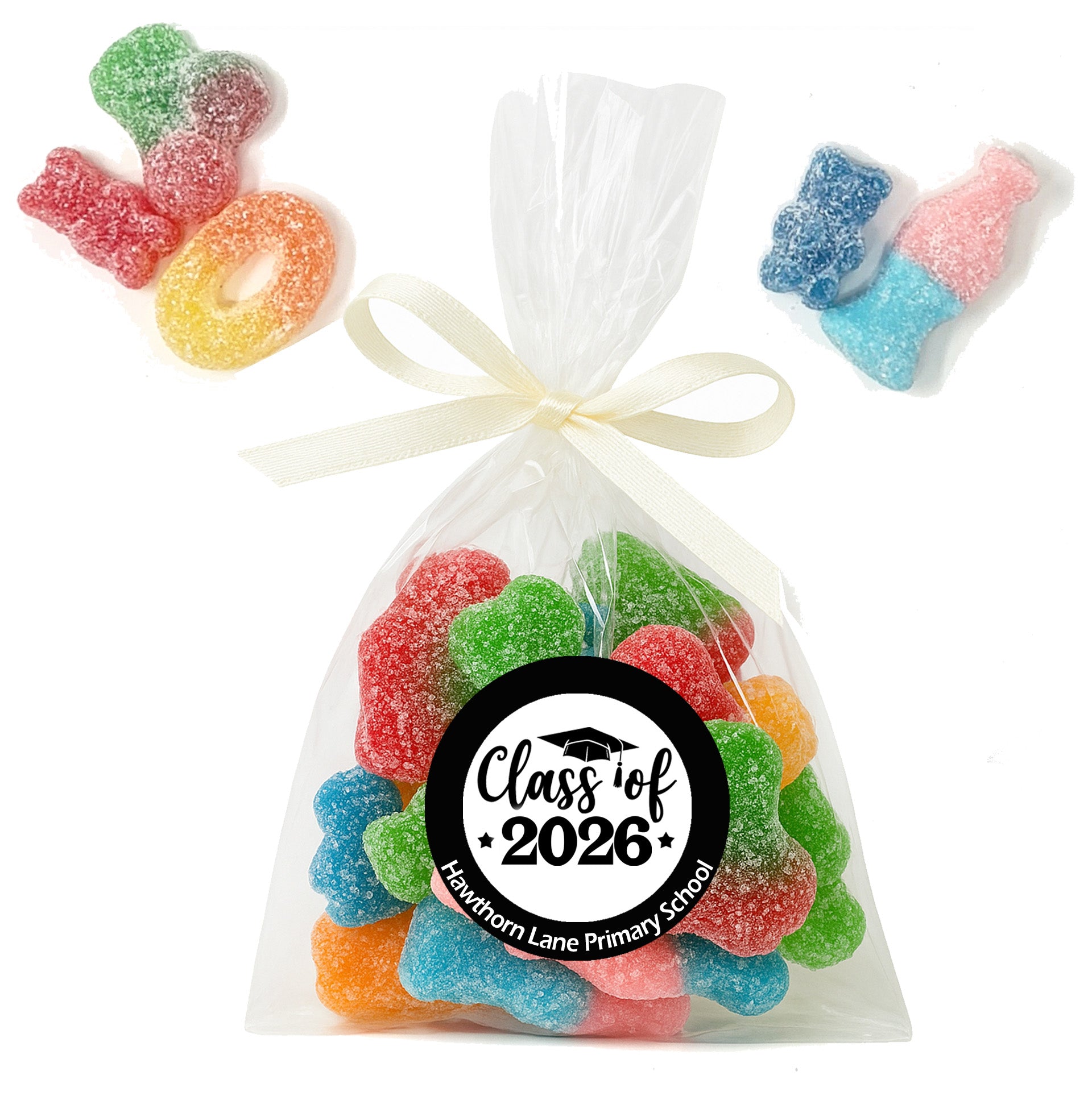 Personalised Class of 2026 Vegan Sweet Treats Year 6 / 11 School Leaver Teacher Leaving Gifts School , Graduation labels - End of Year