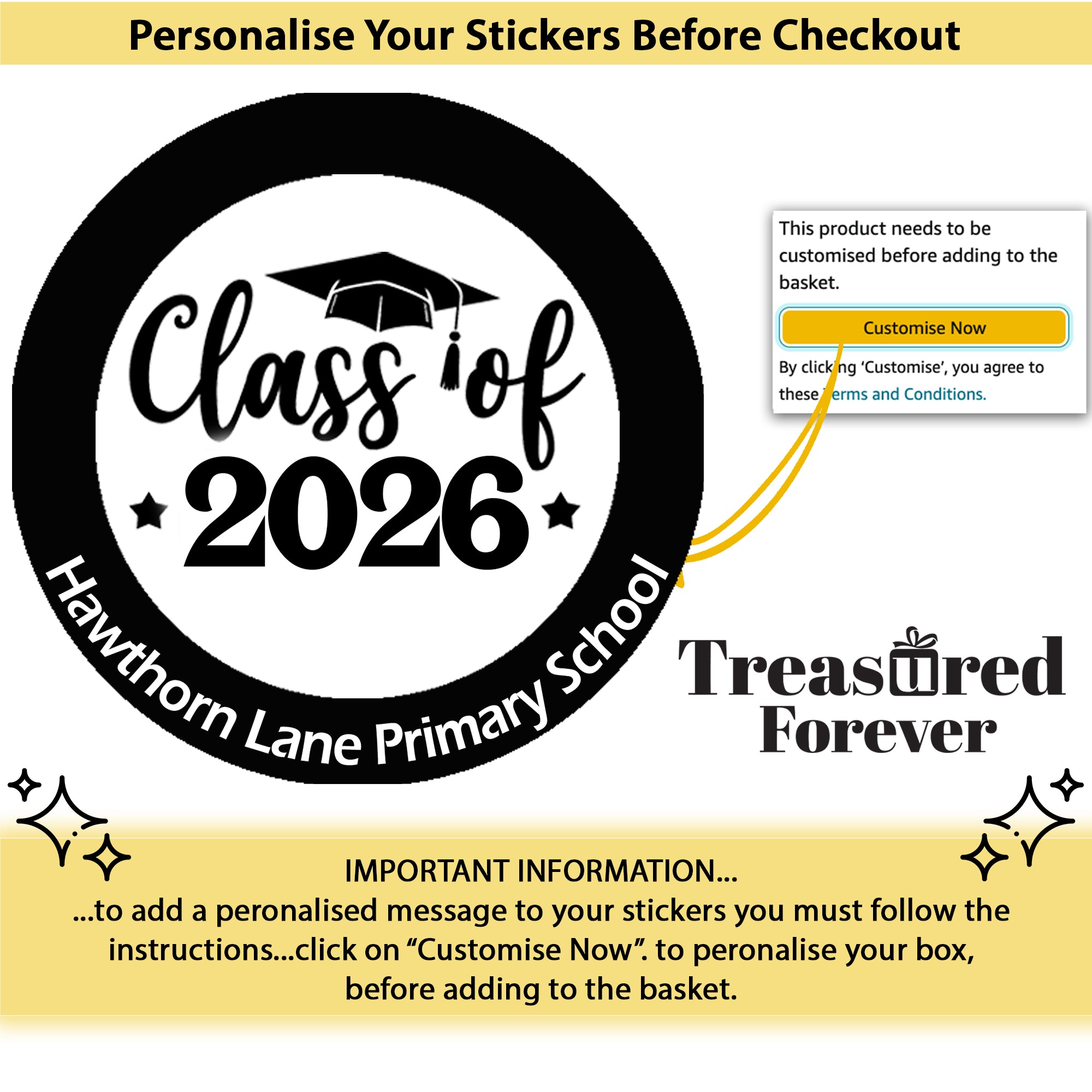 Year 6 / 11 School Leaver Teacher Leaving Gifts School Stickers Class of 2026, Graduation labels