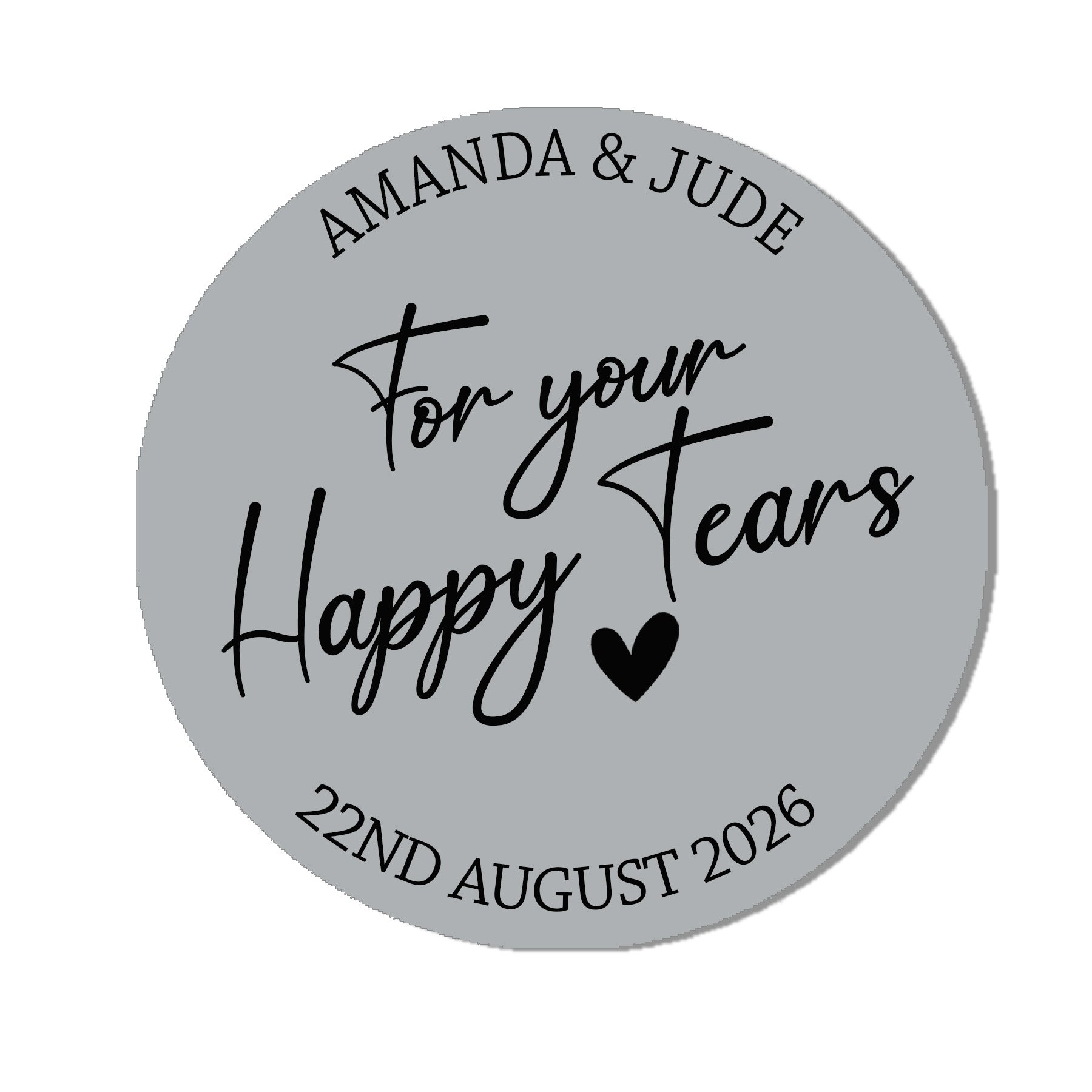 Personalised Happy Tears Tissue Stickers, Wedding Tissue Stickers, Wedding Tissue Stickers For Your Happy Tears Wedding Stickers