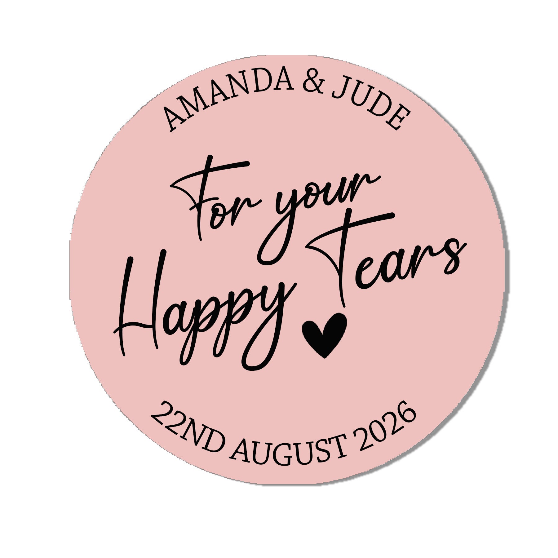 Personalised Happy Tears Tissue Stickers, Wedding Tissue Stickers, Wedding Tissue Stickers For Your Happy Tears Wedding Stickers