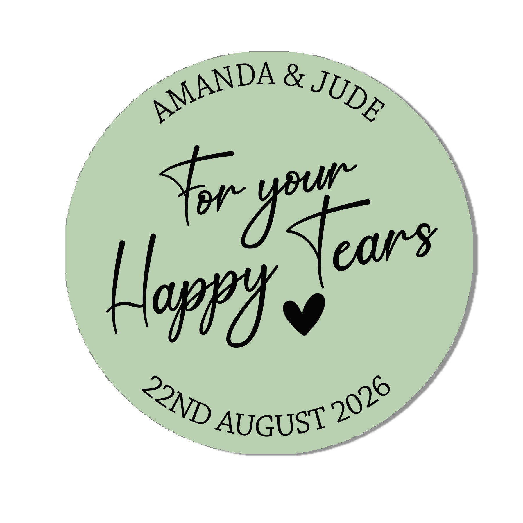 Personalised Happy Tears Tissue Stickers, Wedding Tissue Stickers, Wedding Tissue Stickers For Your Happy Tears Wedding Stickers