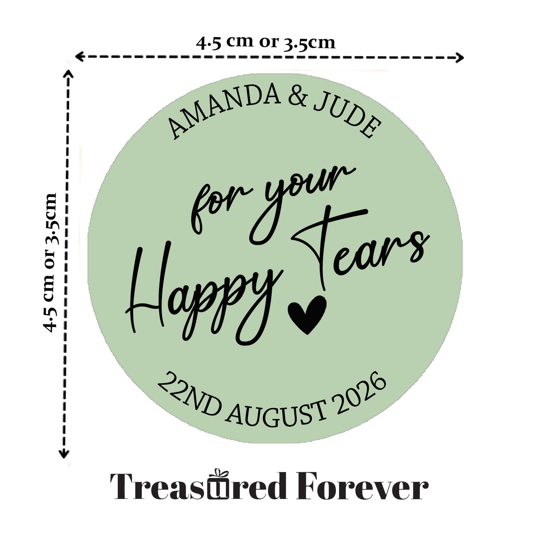Personalised Happy Tears Tissue Stickers, Wedding Tissue Stickers, Wedding Tissue Stickers For Your Happy Tears Wedding Stickers