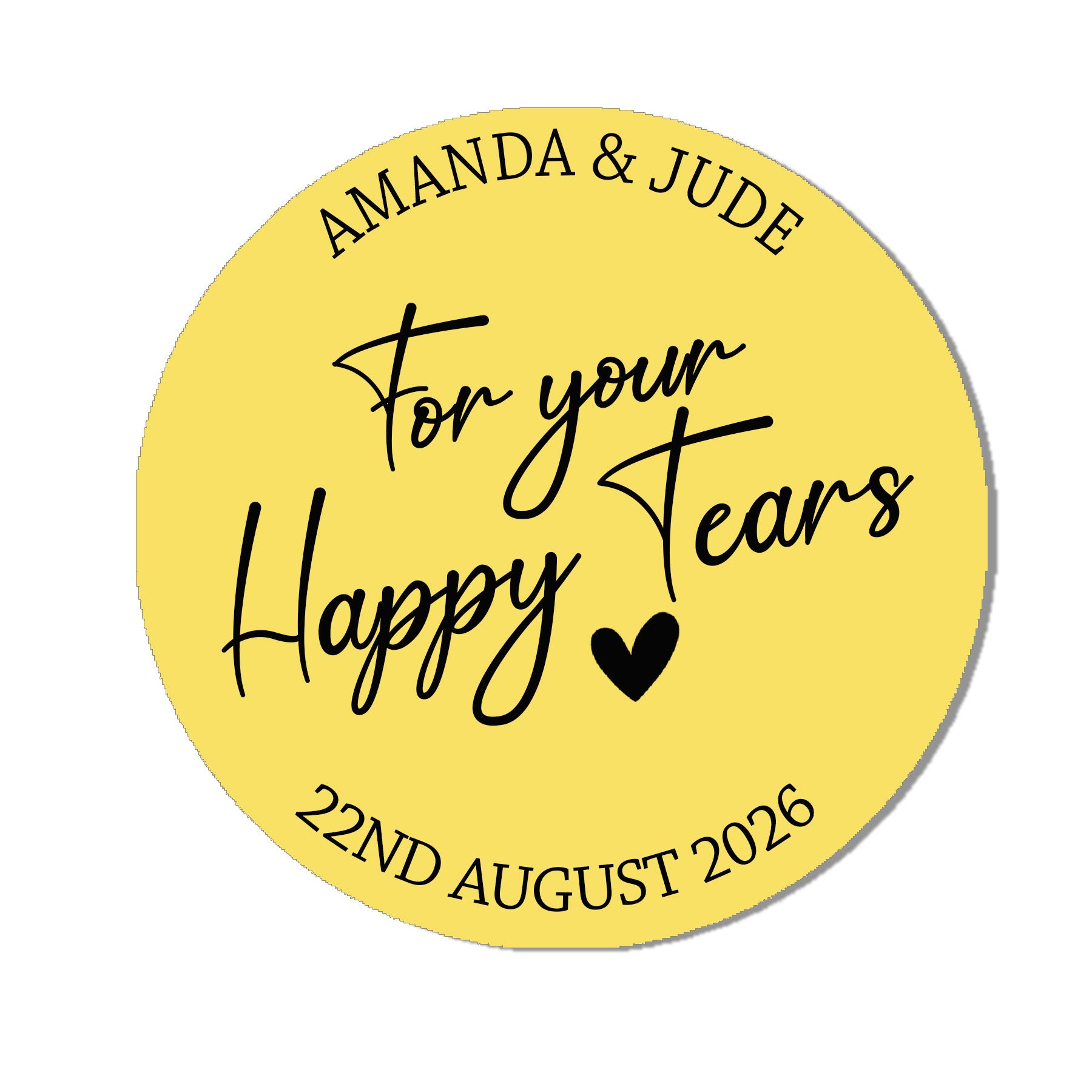 Personalised Happy Tears Tissue Stickers, Wedding Tissue Stickers, Wedding Tissue Stickers For Your Happy Tears Wedding Stickers
