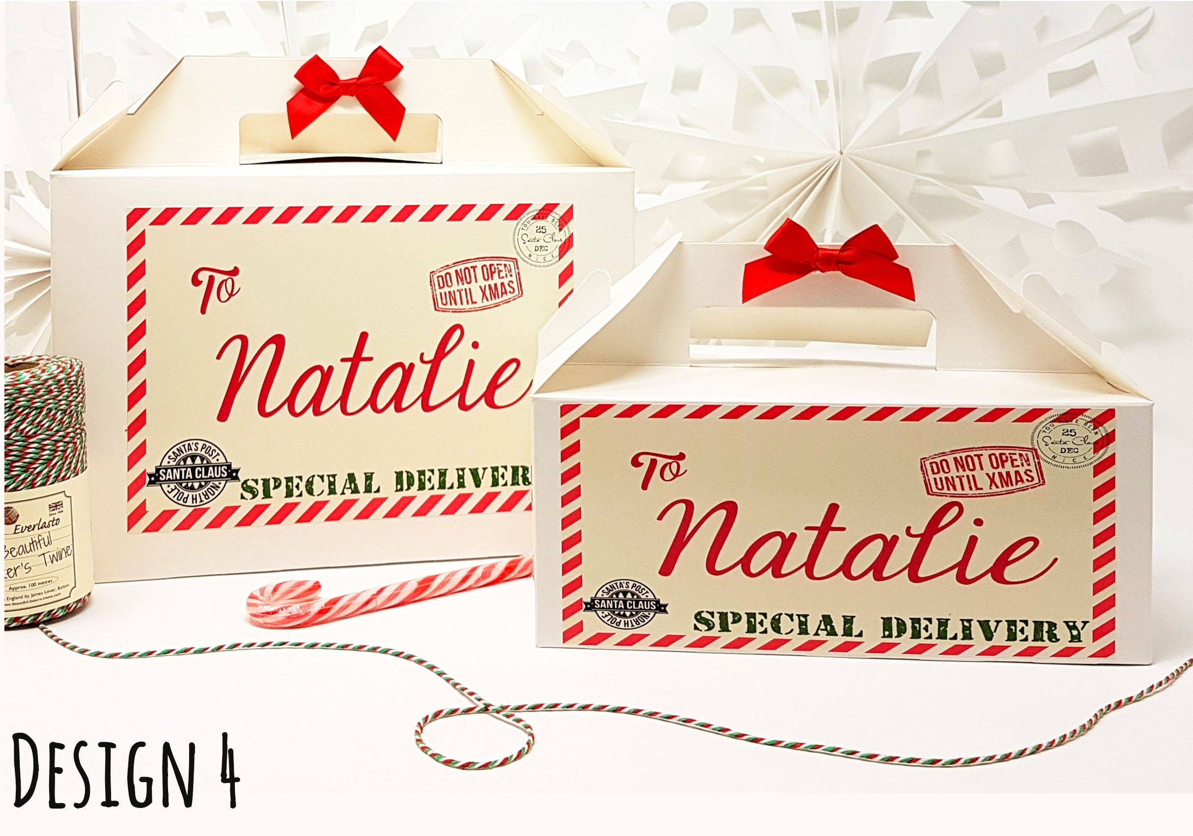 Personalised Xmas Christmas Eve Gift Box Favour Present With Free Gift