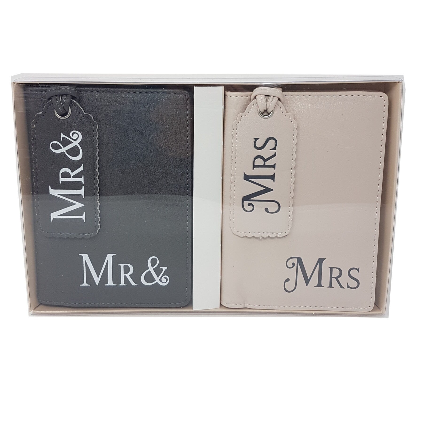 Set De Housses De Passeport Mr & Mrs – Cadeau De Mariage, Engagement, Lune De Miel – Amore