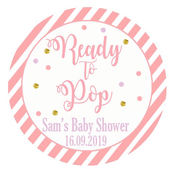 Personalised Baby Shower Stickers Thank You Sweet Cone Bags Favour Ready to Pop