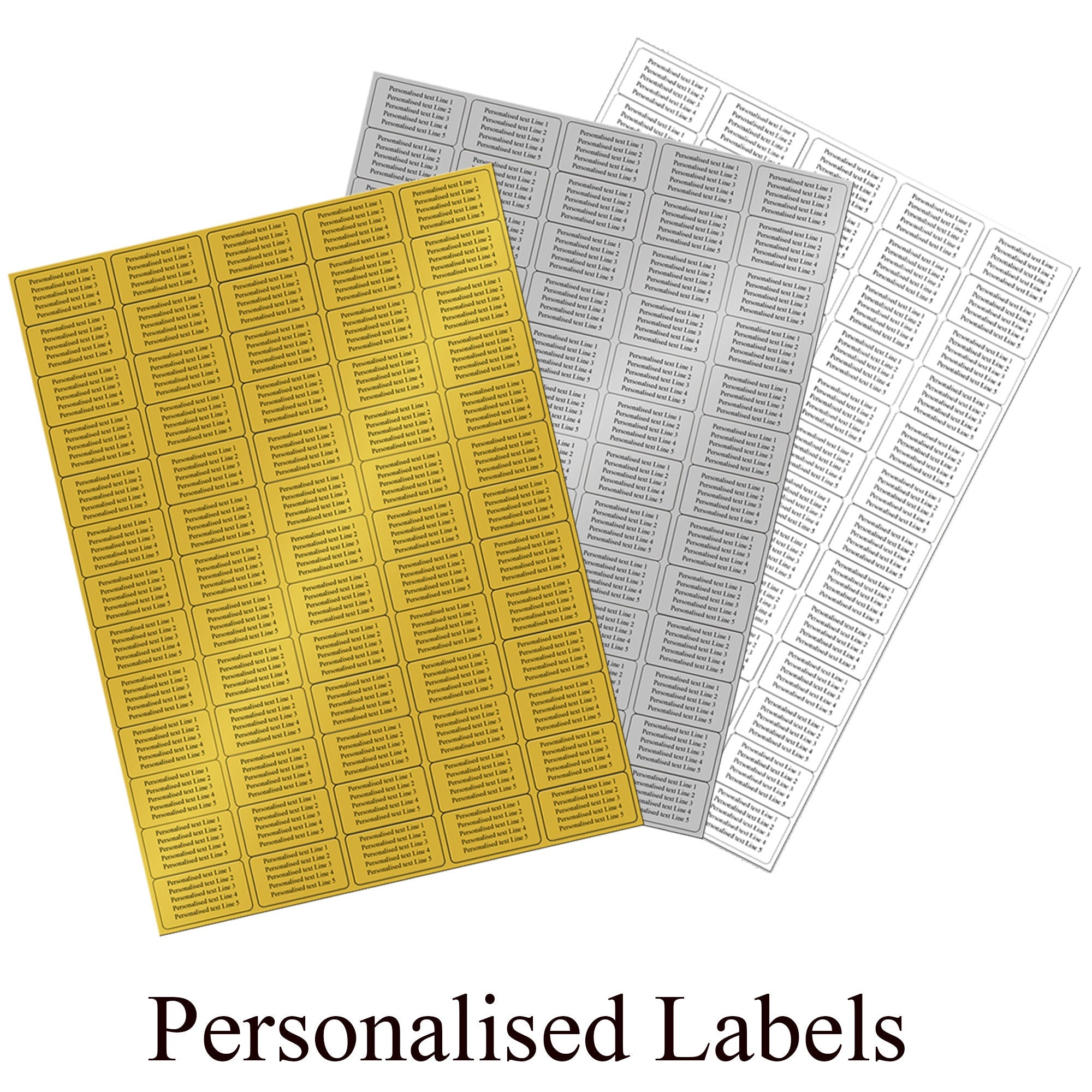 WHITE Address Labels - 260 Personalised Printed Sticky Stickers