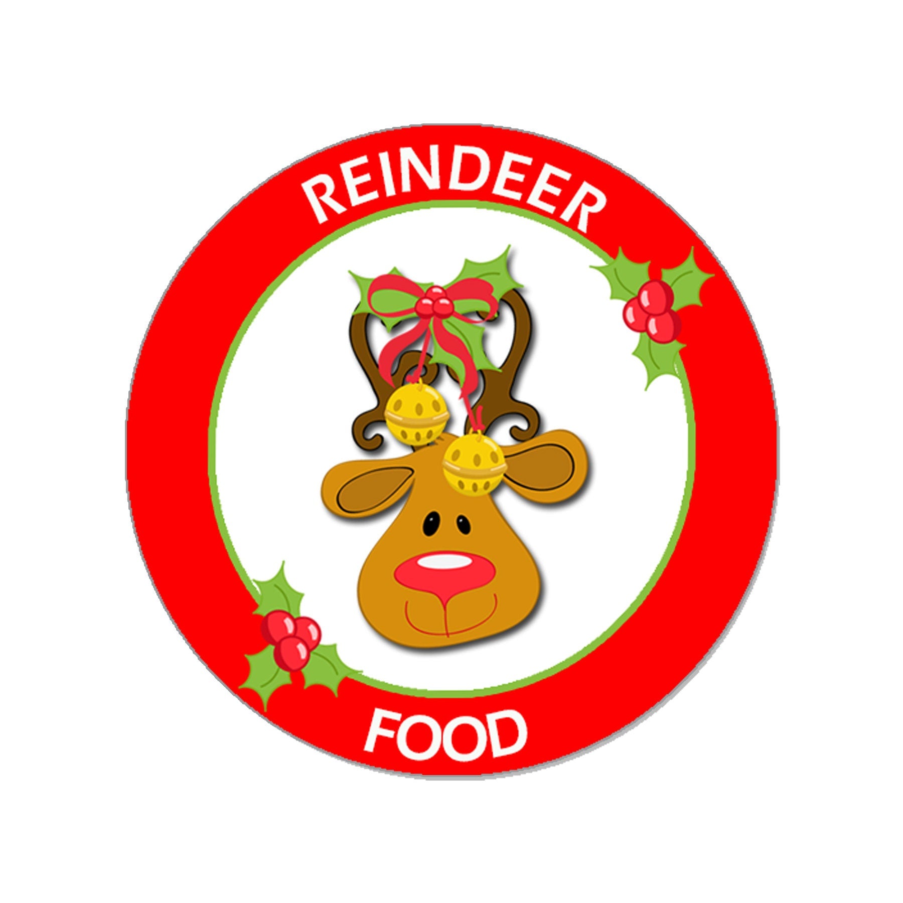 Magic Reindeer Christmas Food Stickers Labels  School  Fund Raising Fair