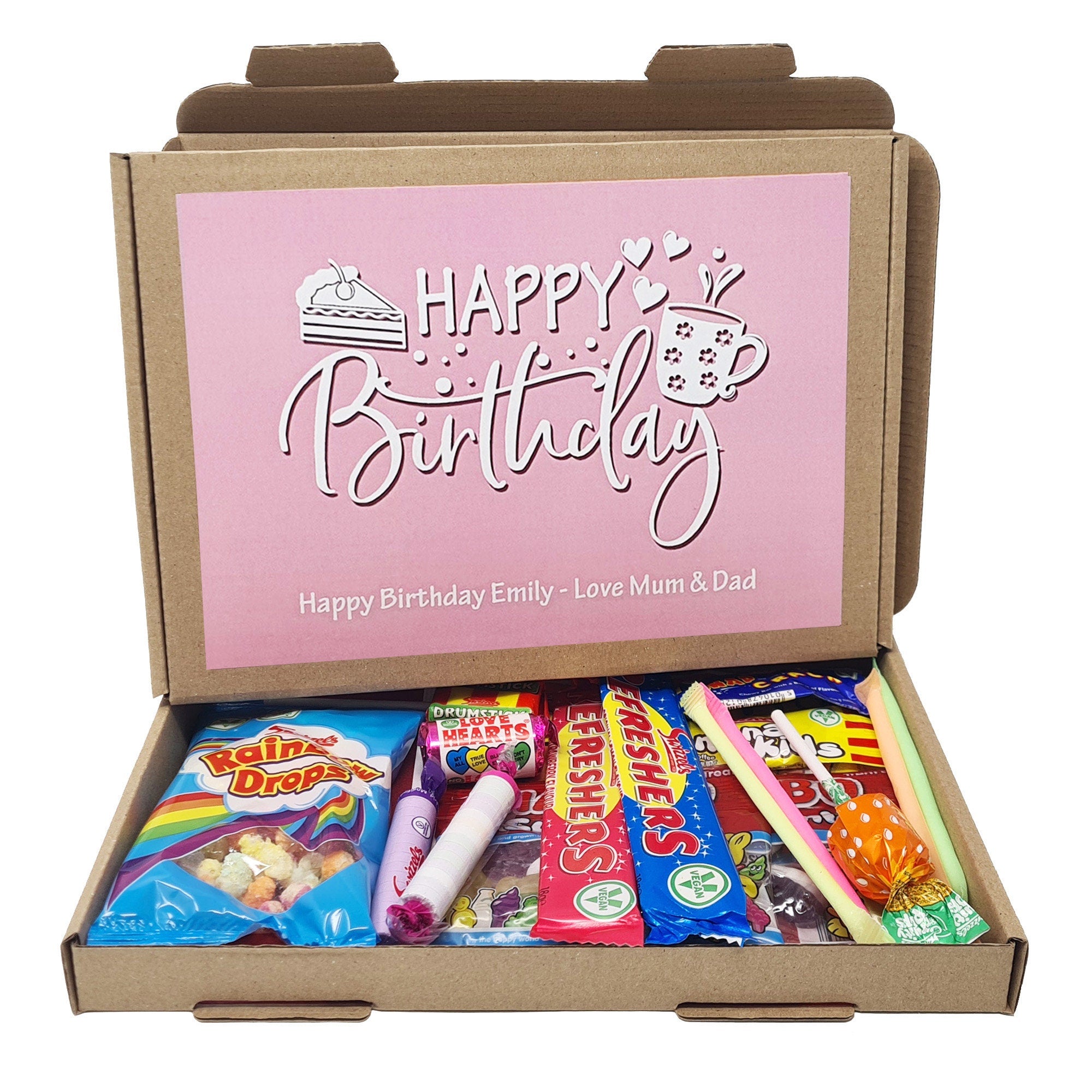 Personalised Birthday Retro Sweet Treats Box Gift Hamper Sweet Present - Lockdown 2020 - Gift for all ages