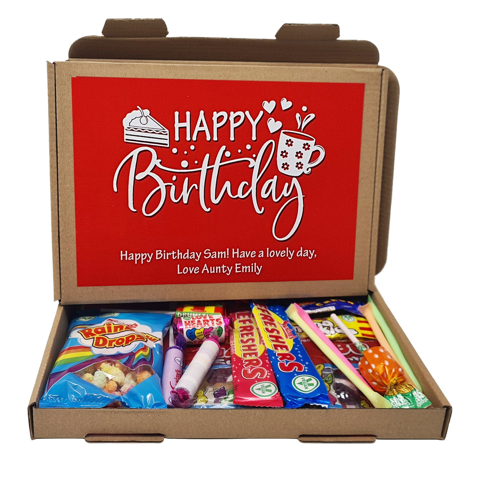 Personalised Birthday Retro Sweet Treats Box Gift Hamper Sweet Present - Lockdown 2020 - Gift for all ages