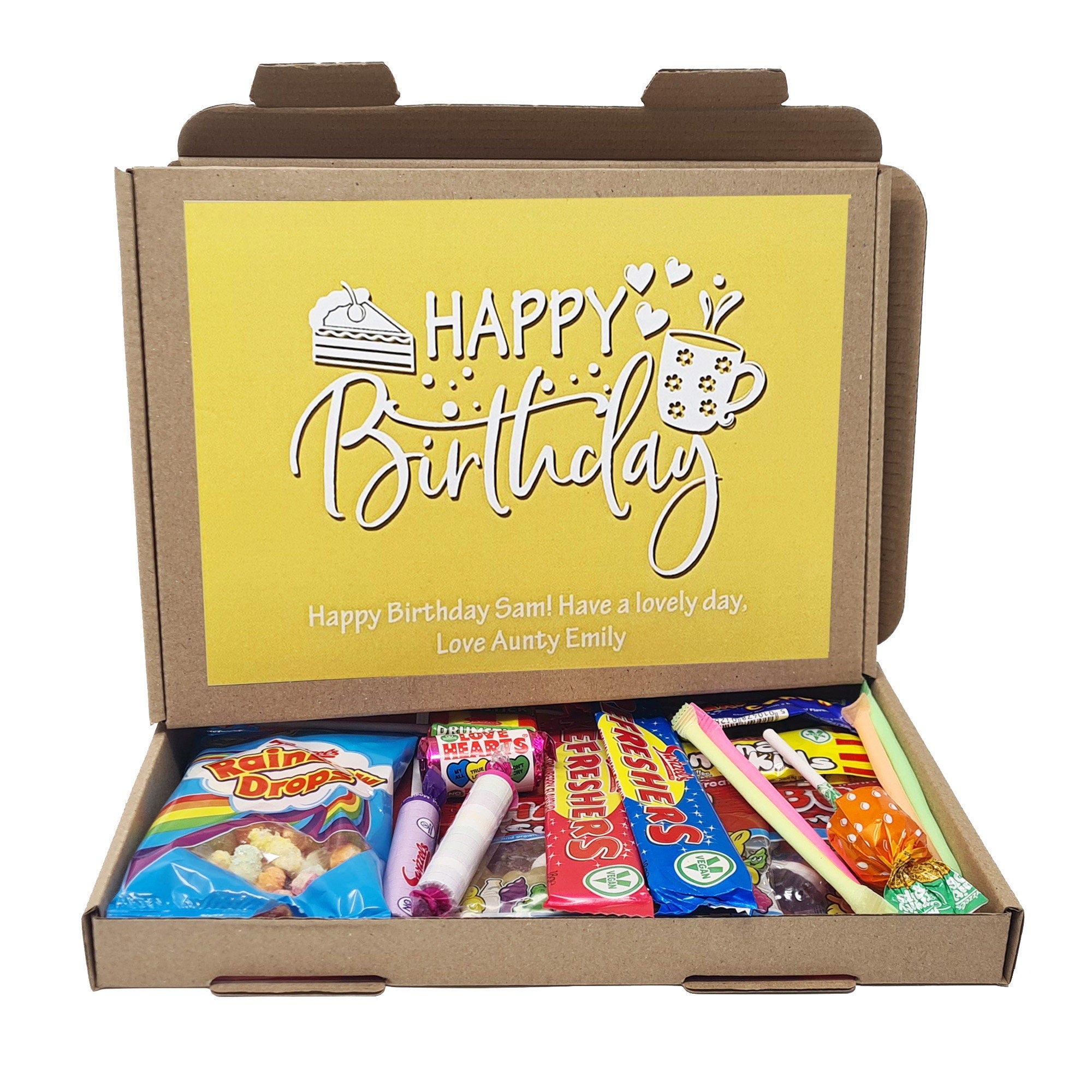 Personalised Birthday Retro Sweet Treats Box Gift Hamper Sweet Present - Lockdown 2020 - Gift for all ages