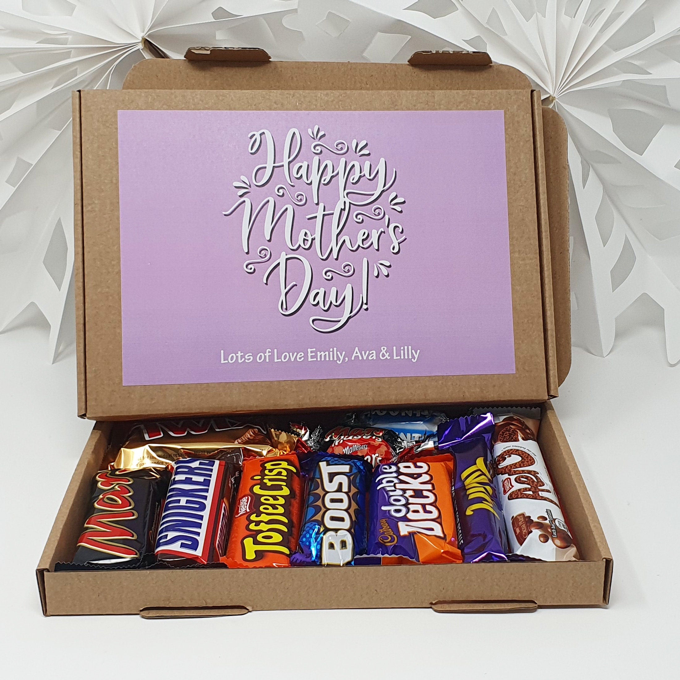 Personalised Mothers day Chocolate Treats Box Gift Hamper Sweet Present - Lockdown 2020 - Mum Mother's Day