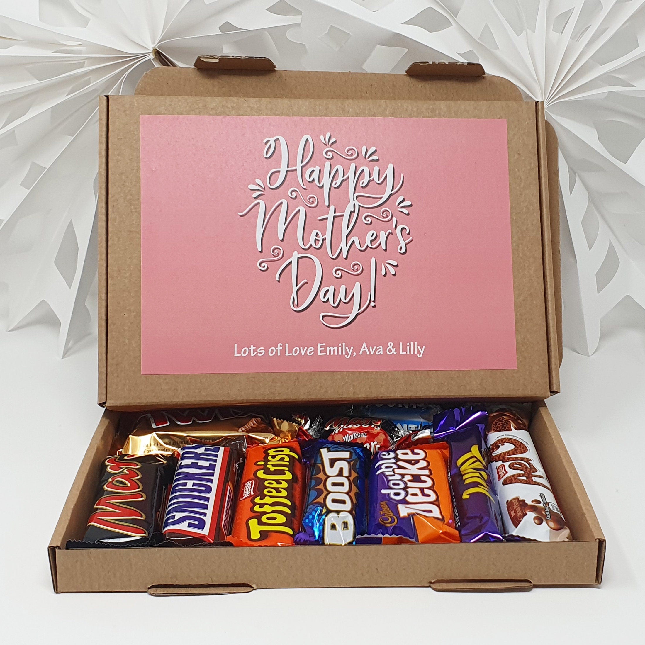 Personalised Mothers day Chocolate Treats Box Gift Hamper Sweet Present - Lockdown 2020 - Mum Mother's Day