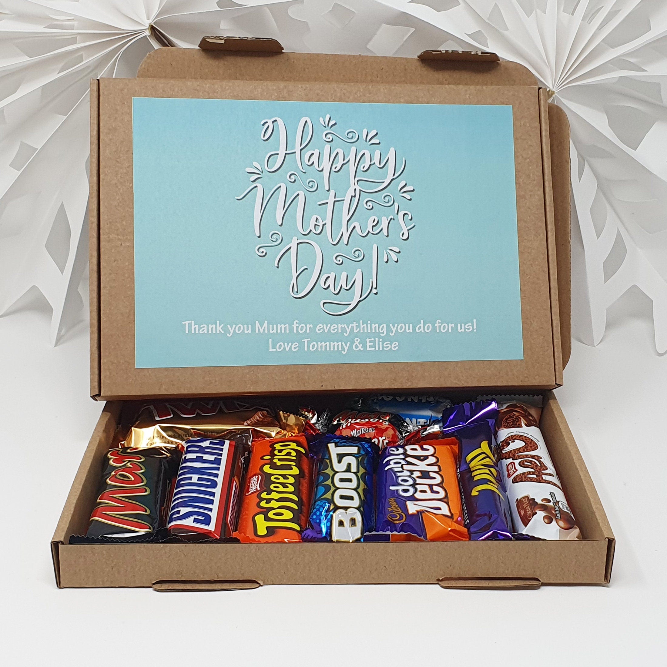 Personalised Mothers day Chocolate Treats Box Gift Hamper Sweet Present - Lockdown 2020 - Mum Mother's Day