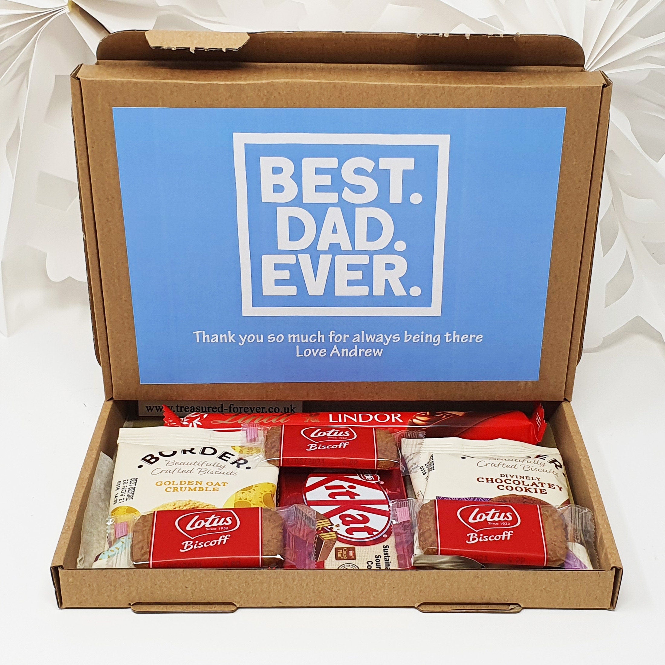 Fathers day Best Dad Hug in a box, Gift, Tea Lover, Afternoon tea, hamper gift, gift for friend, any age, Chocolate Sweets