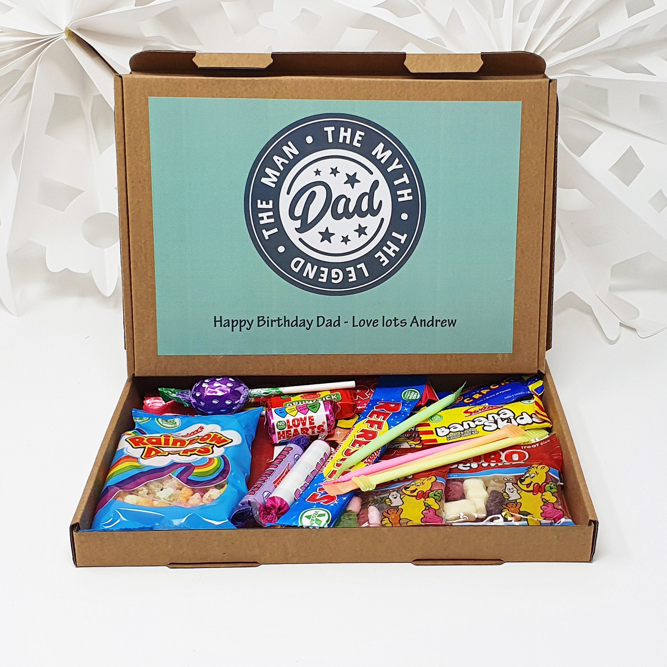 Fathers day Best Dad Hug in a box, Gift, Tea Lover, Afternoon tea, hamper gift, gift for friend, any age, Chocolate Sweets