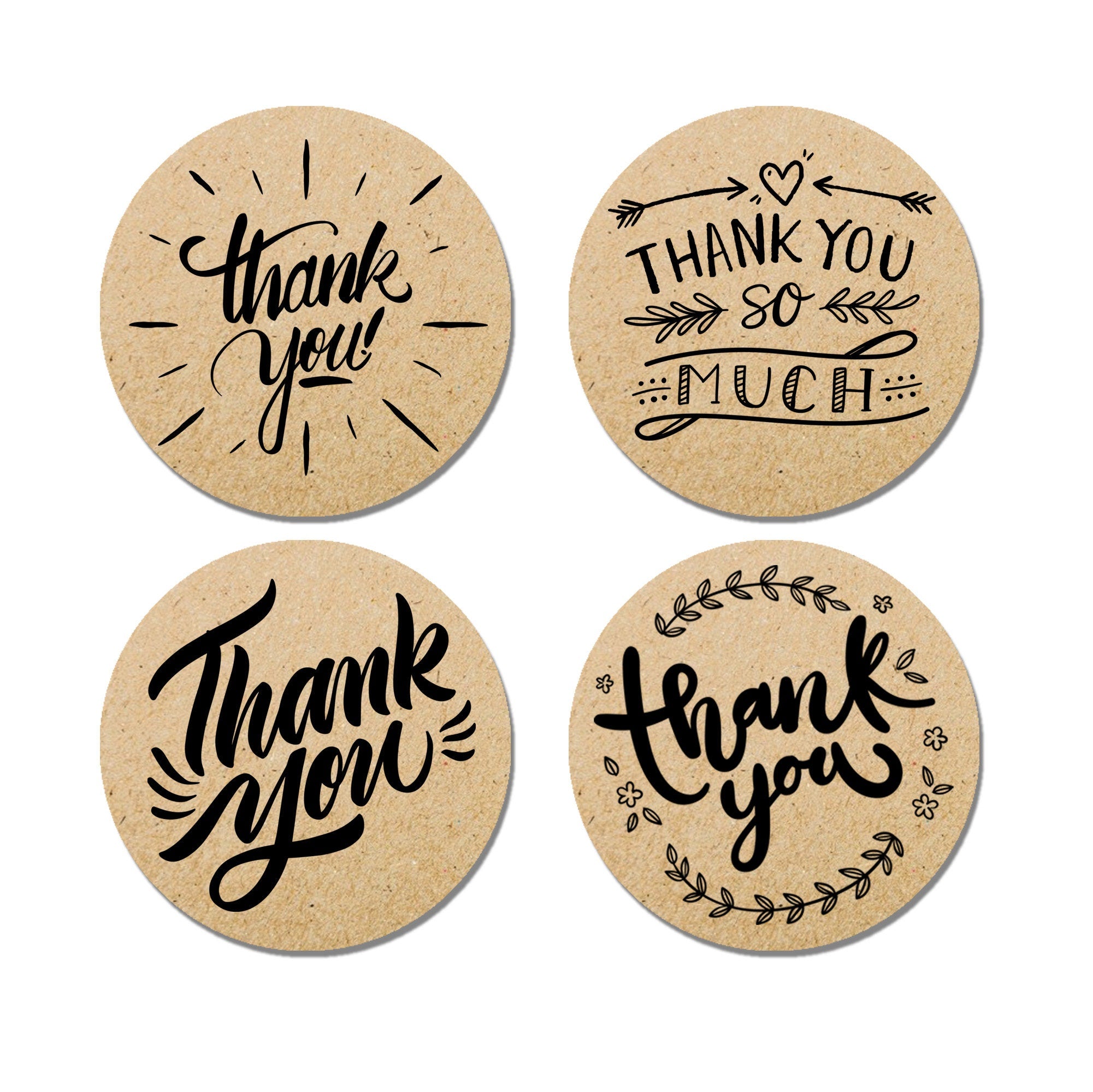 Thank you Stickers Handmade by Stickers Labels Seals Craft Wedding Favours Toppers