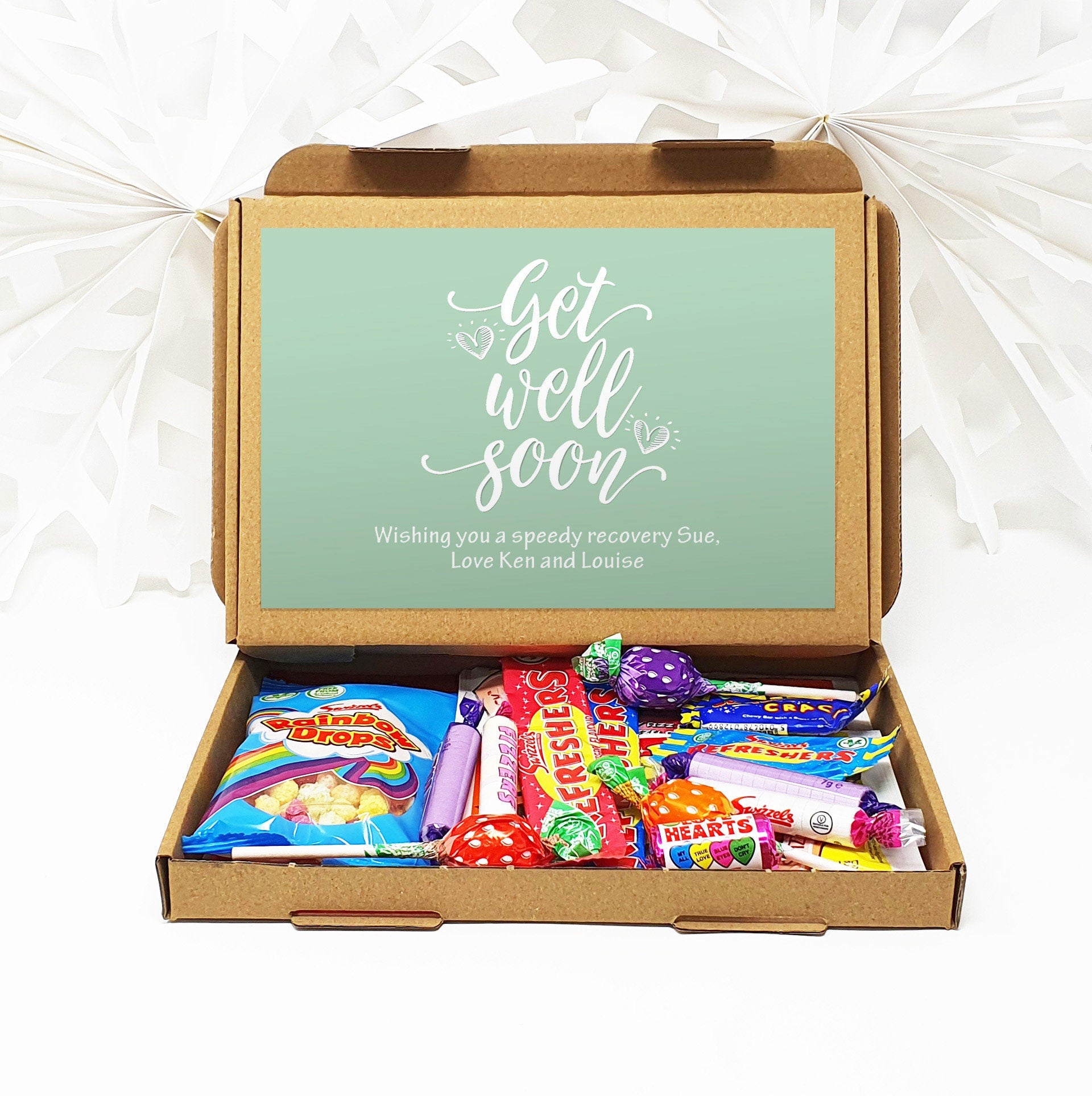 Get well soon Hug in a box, Letterbox gift Afternoon tea, hamper gift, thank you gift,