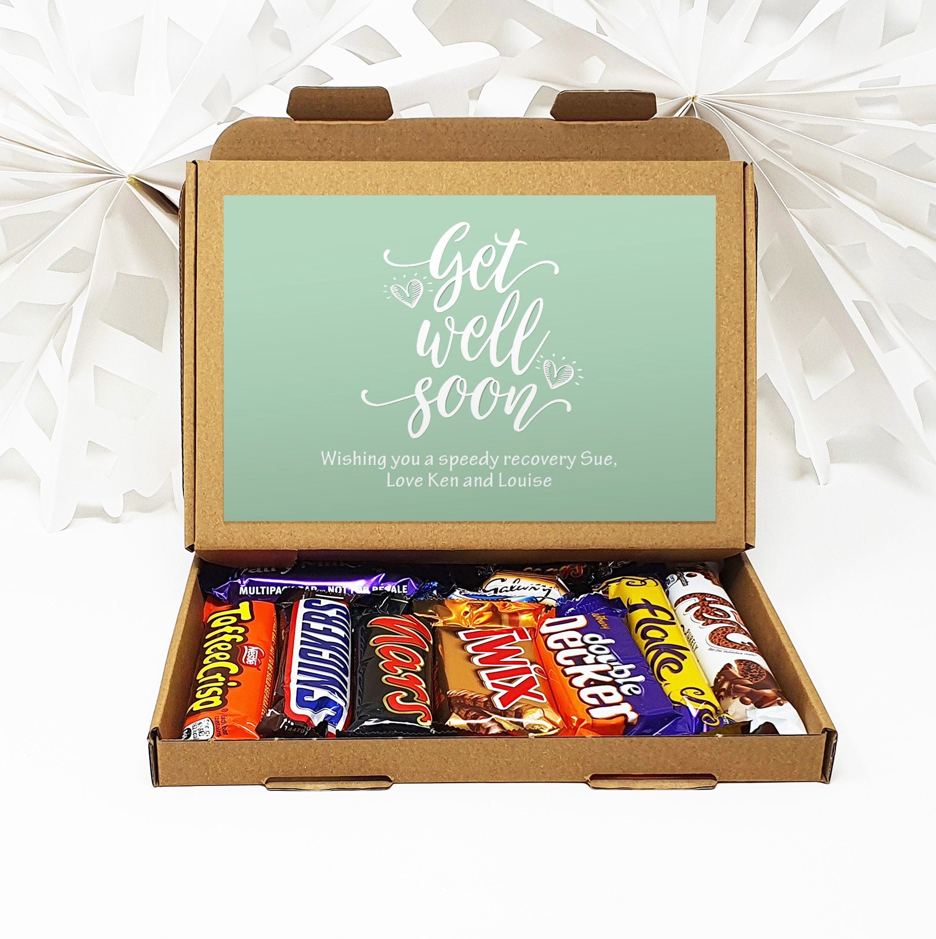 Get well soon Hug in a box, Letterbox gift Afternoon tea, hamper gift, thank you gift,