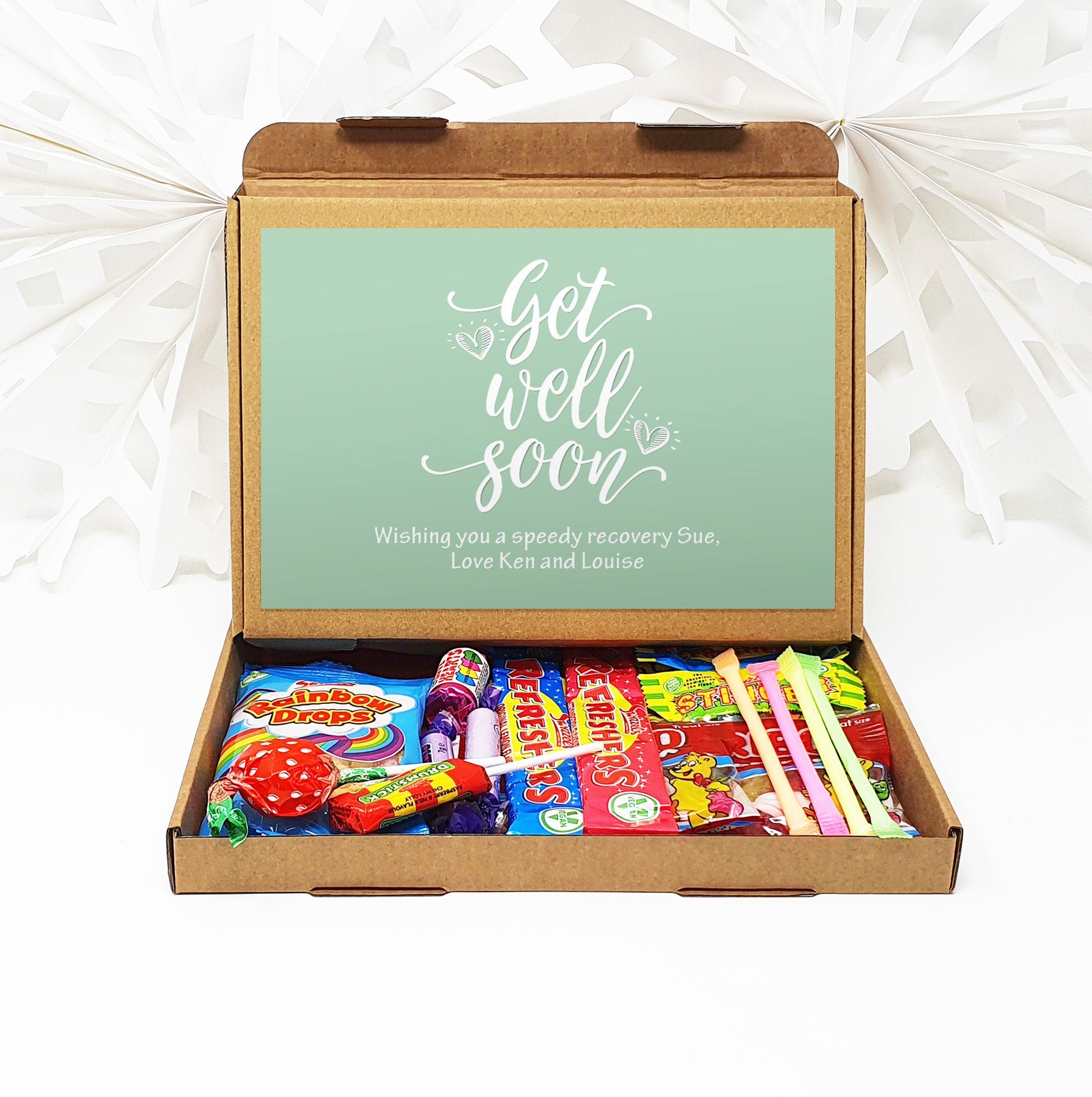 Get well soon Hug in a box, Letterbox gift Afternoon tea, hamper gift, thank you gift,