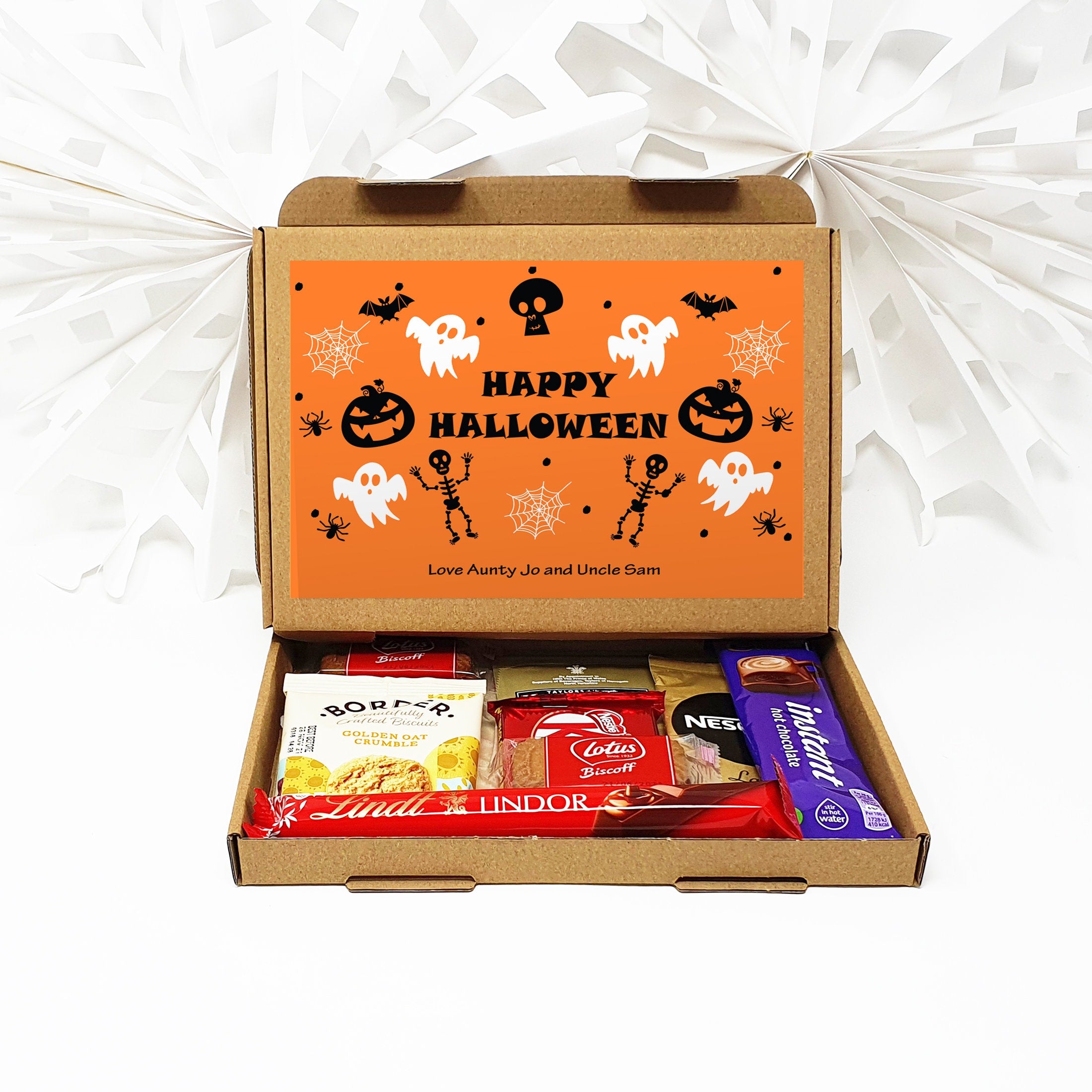 Personalised Halloween Sweets Box Trick or Treat Gift Hamper Mail Candy Retro Crafts