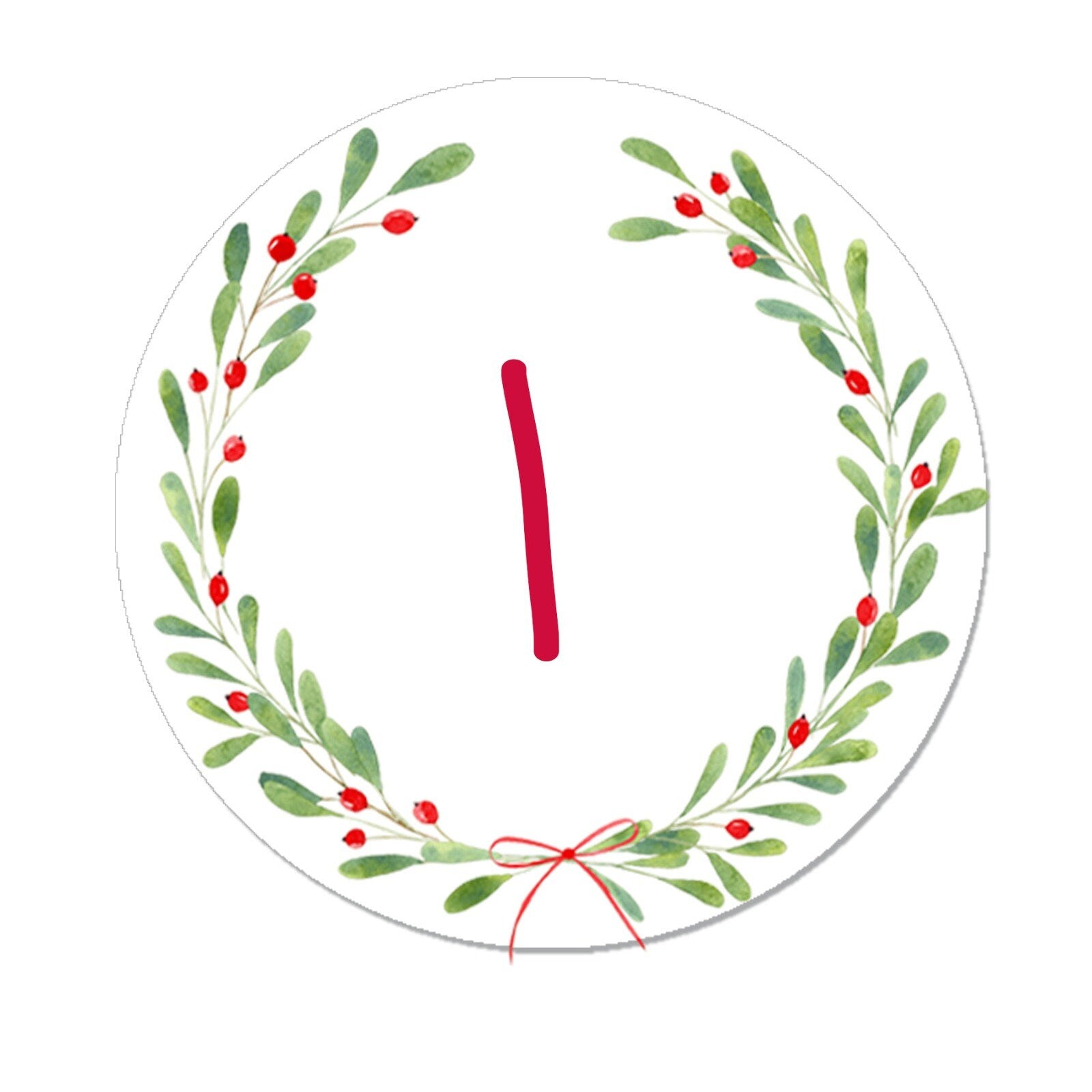 ADVENT STICKERS - Christmas Countdown Stickers - DIY Calendar Xmas - Christmas Advent Stationery, Make Your Own Advent Calendar Wreath