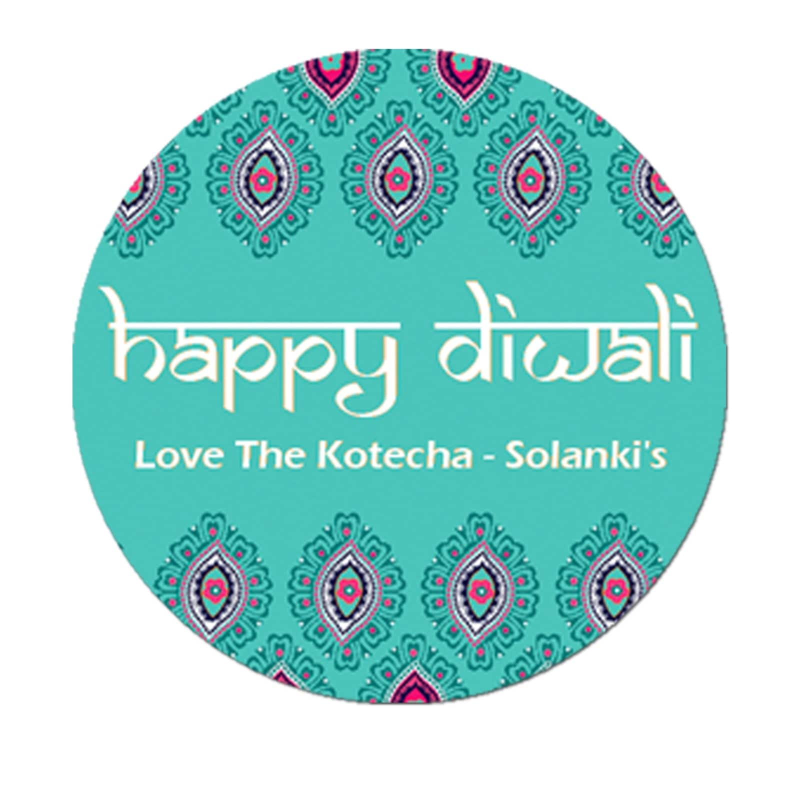 Personalised Diwali / Divali / Sal Mubarak Celebration Paisley x 35 Gift Present Stickers