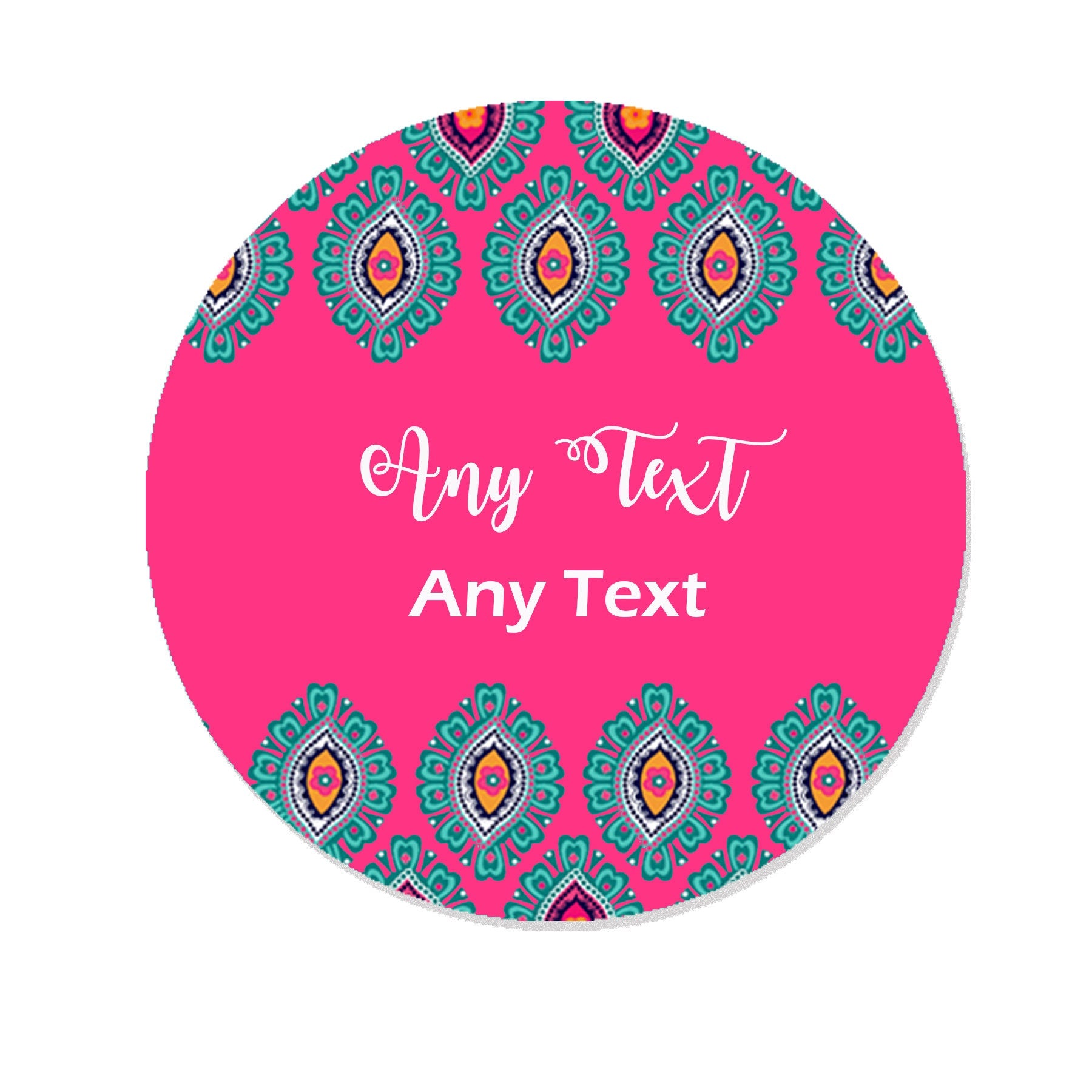 Personalised Mehendi / Mendhi / Jaggo / Jago / Sangeet Celebration Favour Gift x 35 Paisley Stickers