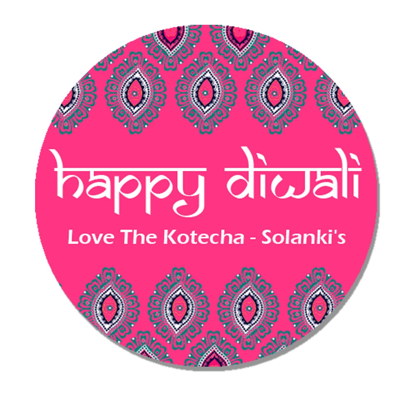 Personalised Diwali / Divali / Sal Mubarak Celebration Paisley x 35 Gift Present Stickers