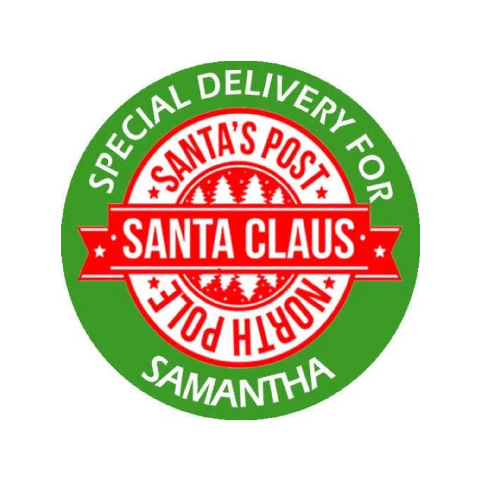 24 Personalised Christmas Stickers Special Delivery From Santa Gift Tag Labels Present