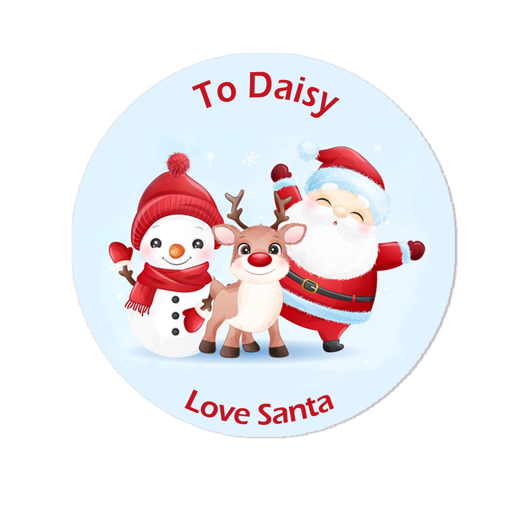 24 Personalised Christmas Stickers Delivery From Santa North Pole Gift Tag Cute Labels Present Father Christmas Reindeer Penguin