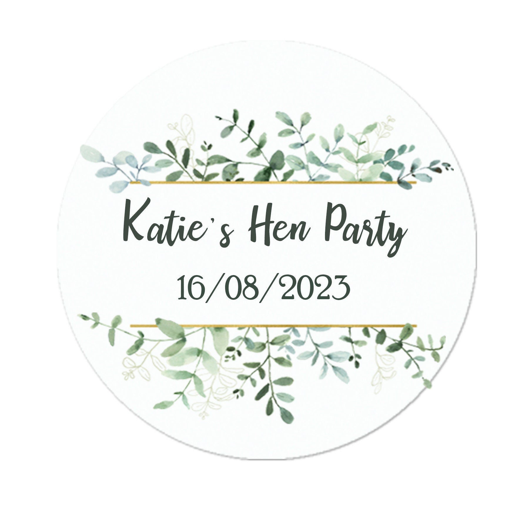 35 Personalised Floral Hen Party Bridal Shower Stickers - Thank You Sweet Cone Bags Favour Luxury - Various colours