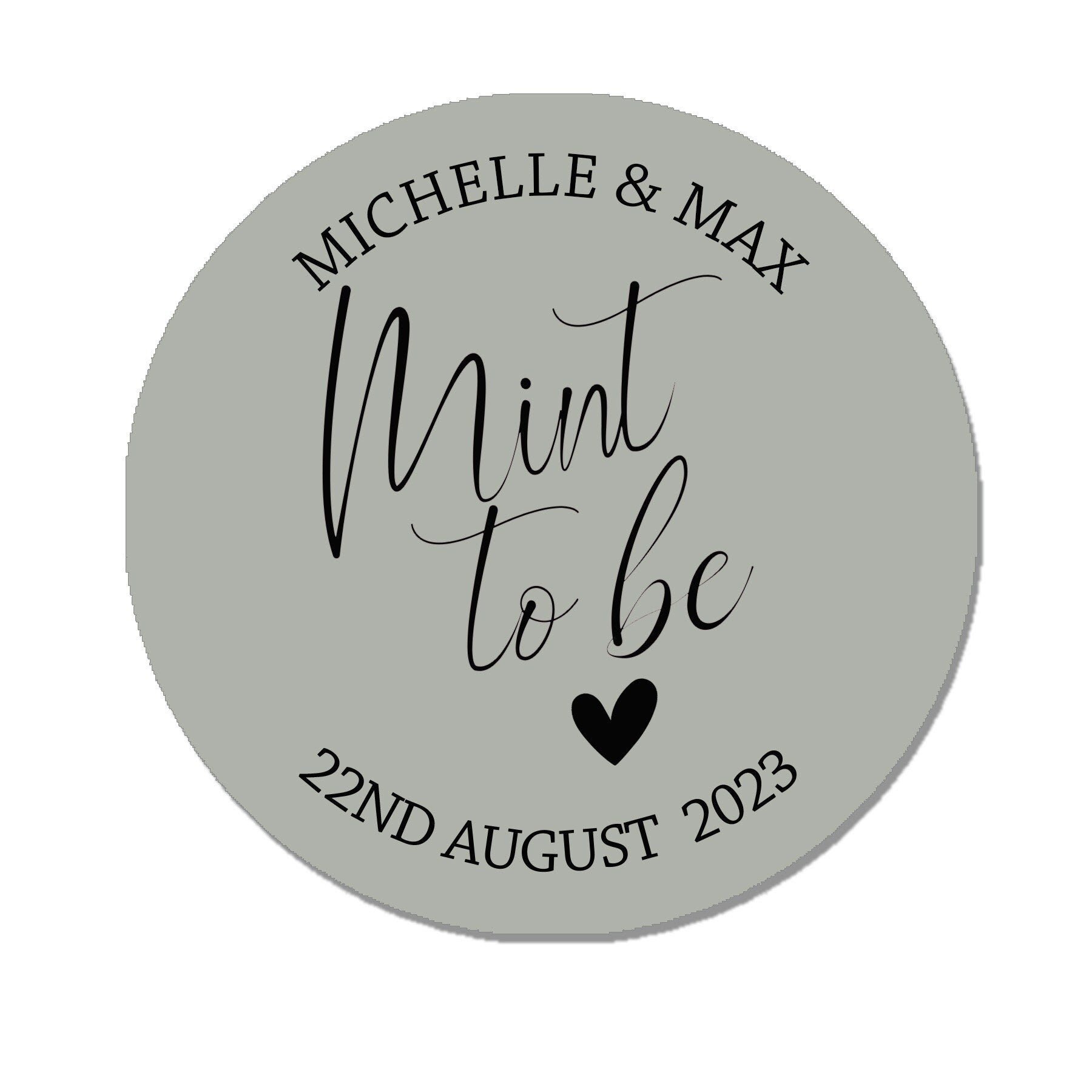 35 Personalised Wedding Stickers, Mint To Be Tin, Party Favour Label, Party Bag Label, Mint Favour Label - Various Colours with Tins