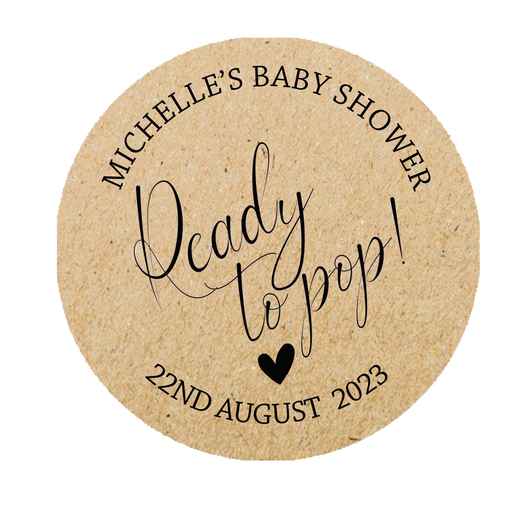 Personalized 'Thank You For Coming!' Baby Shower Favor Round Stickers - Made In USA