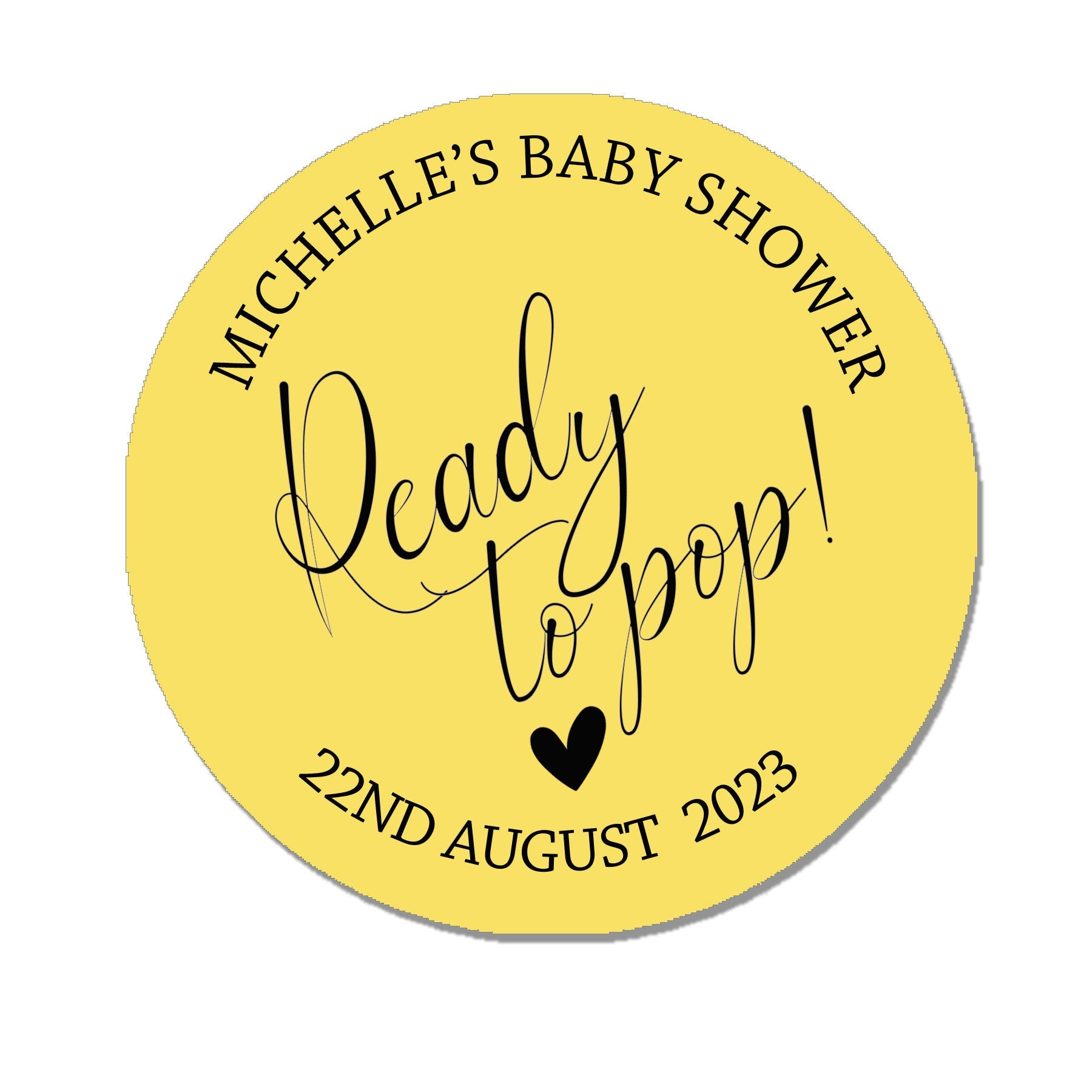 35 Personalised Baby Shower Stickers Thank You Popcorn Cone stickers, Favour bag stickers, Ready to Pop - Various colours