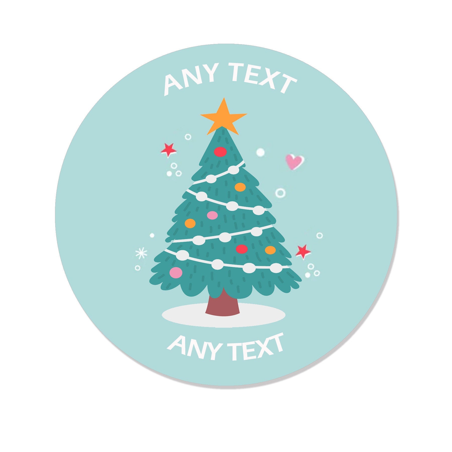 35 Personalised Christmas Stickers Festive Gift Tag Labels Present Delivery Santa Xmas Tree