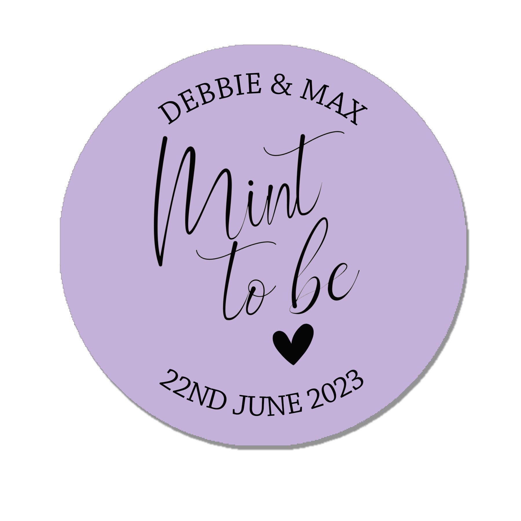 35 Personalised Wedding Stickers, Mint To Be Tin, Party Favour Label, Party Bag Label, Mint Favour Label - Various Colours with Tins