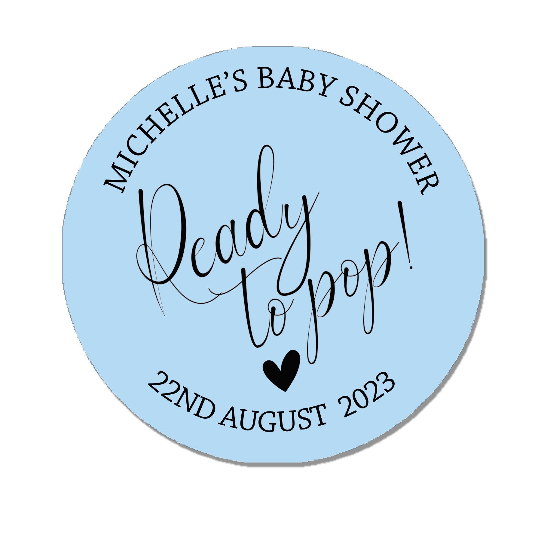 35 Personalised Baby Shower Stickers Thank You Popcorn Cone stickers, Favour bag stickers, Ready to Pop - Various colours