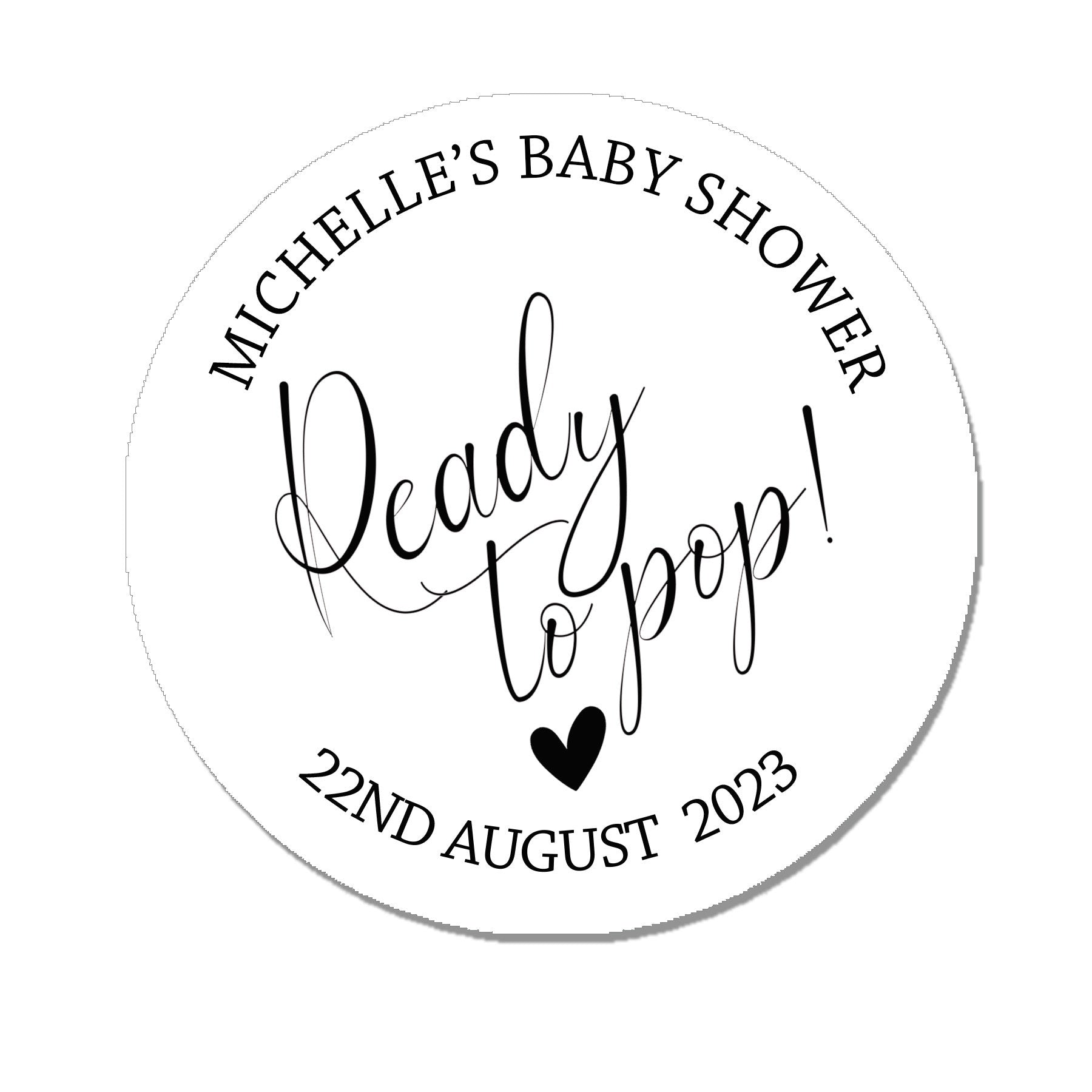 35 Personalised Baby Shower Stickers Thank You Popcorn Cone stickers, Favour bag stickers, Ready to Pop - Various colours