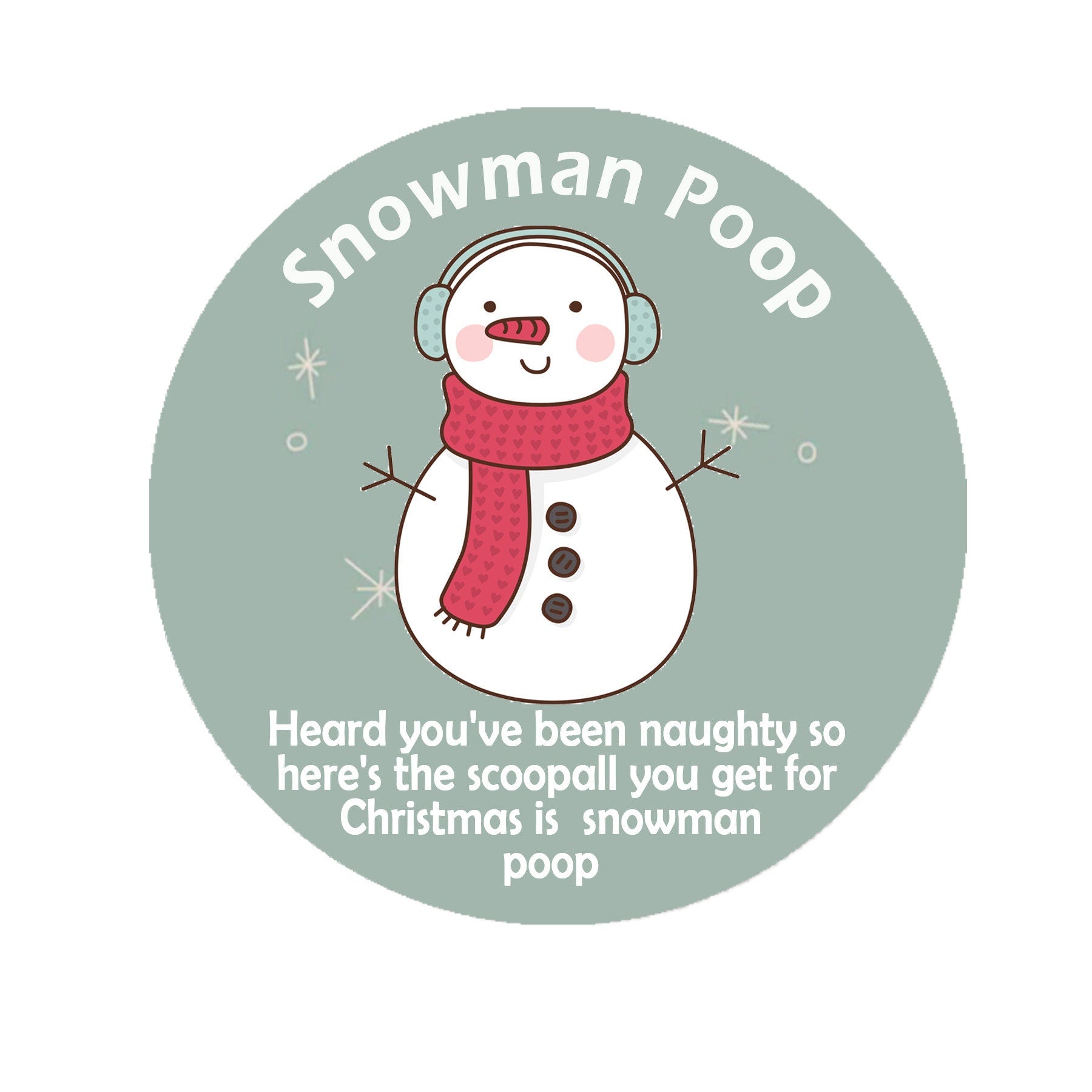 Magic Snowman Poop Christmas Stickers Labels, Stickers for Xmas x35