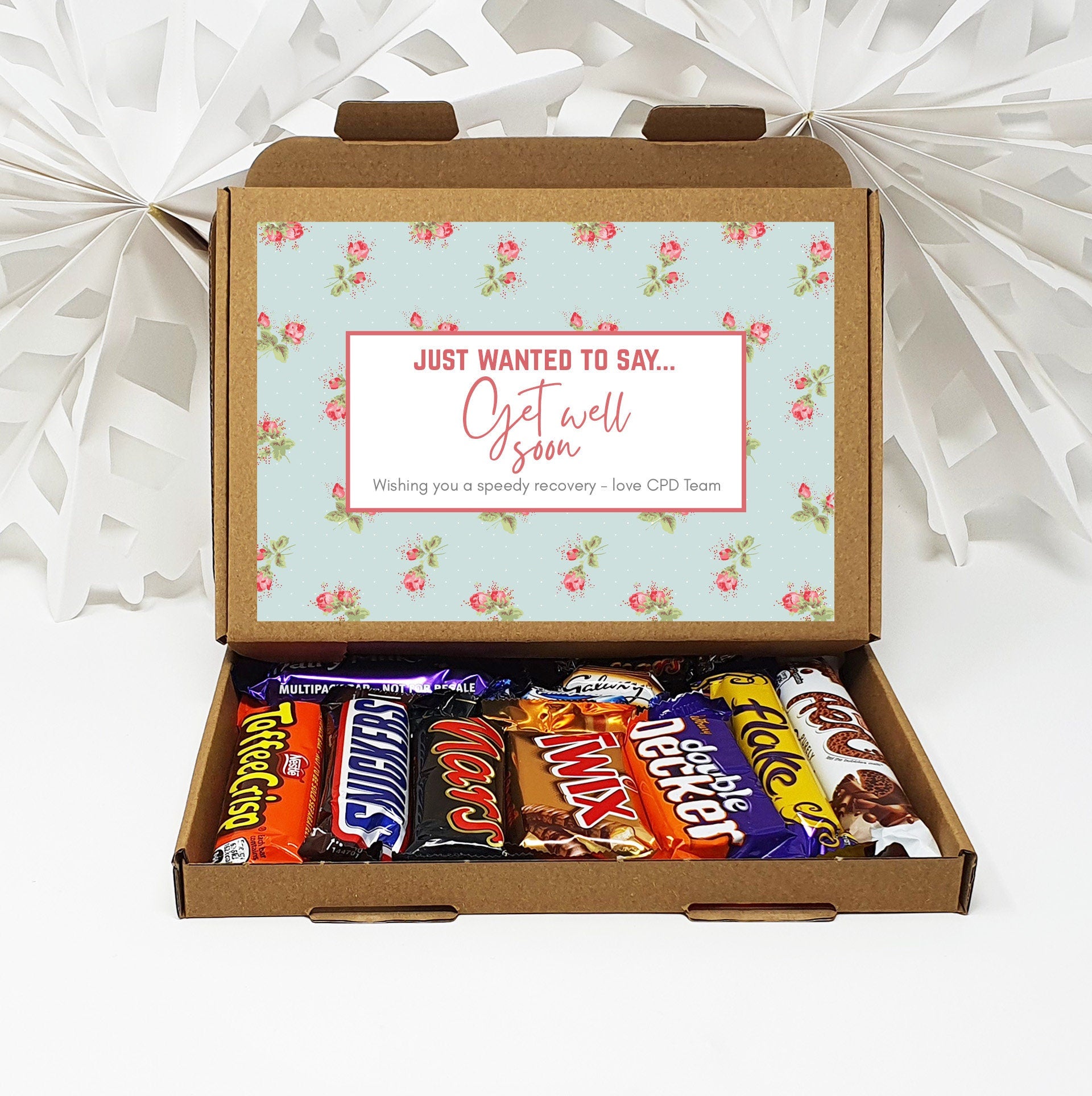 Get well soon Hug in a box, Letterbox gift Afternoon tea, hamper gift, thank you gift,