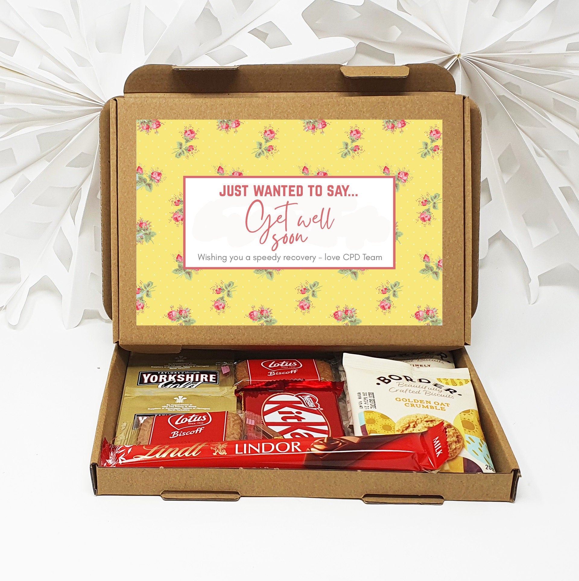 Get well soon Hug in a box, Letterbox gift Afternoon tea, hamper gift, thank you gift,