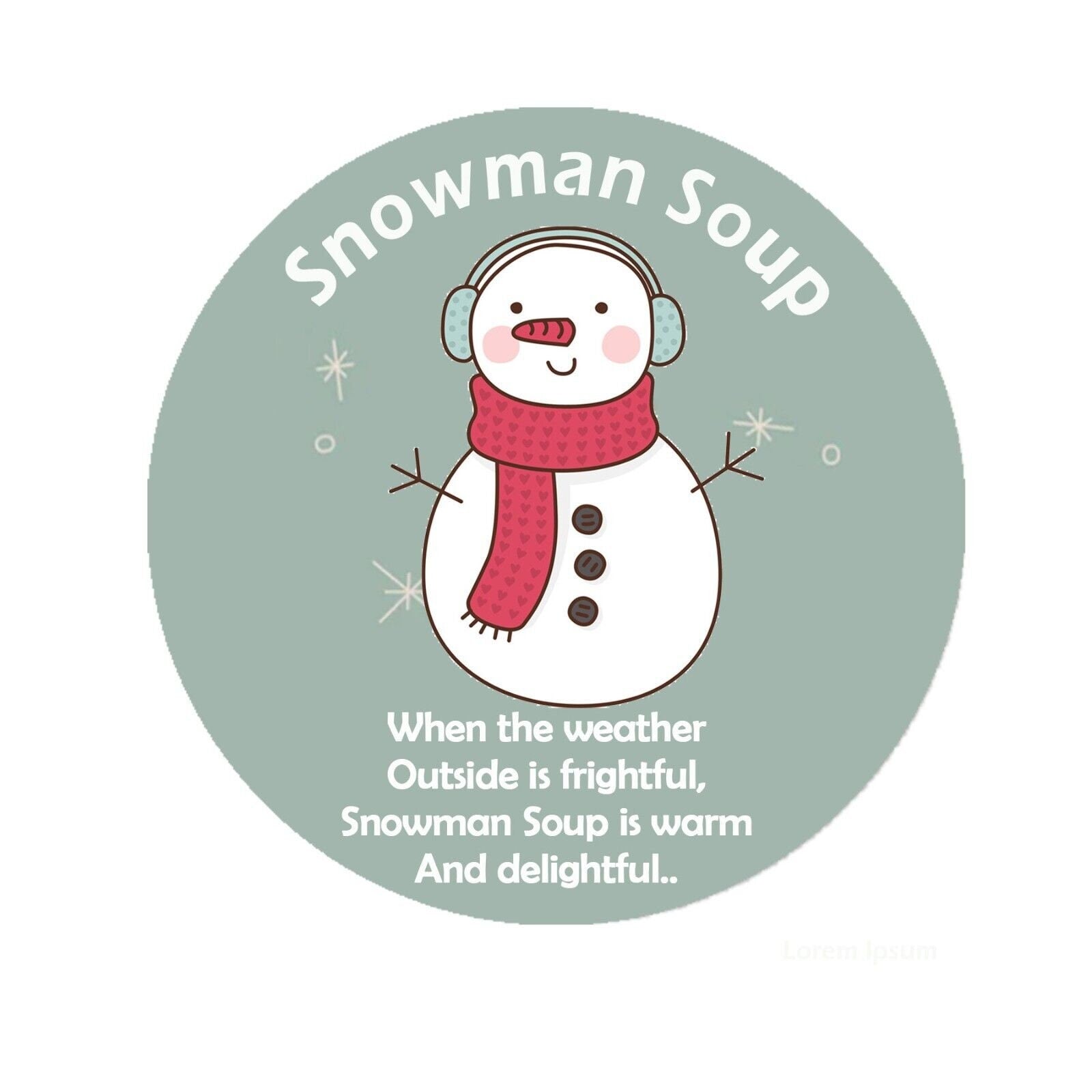 35 Magic Snowman Soup stickers