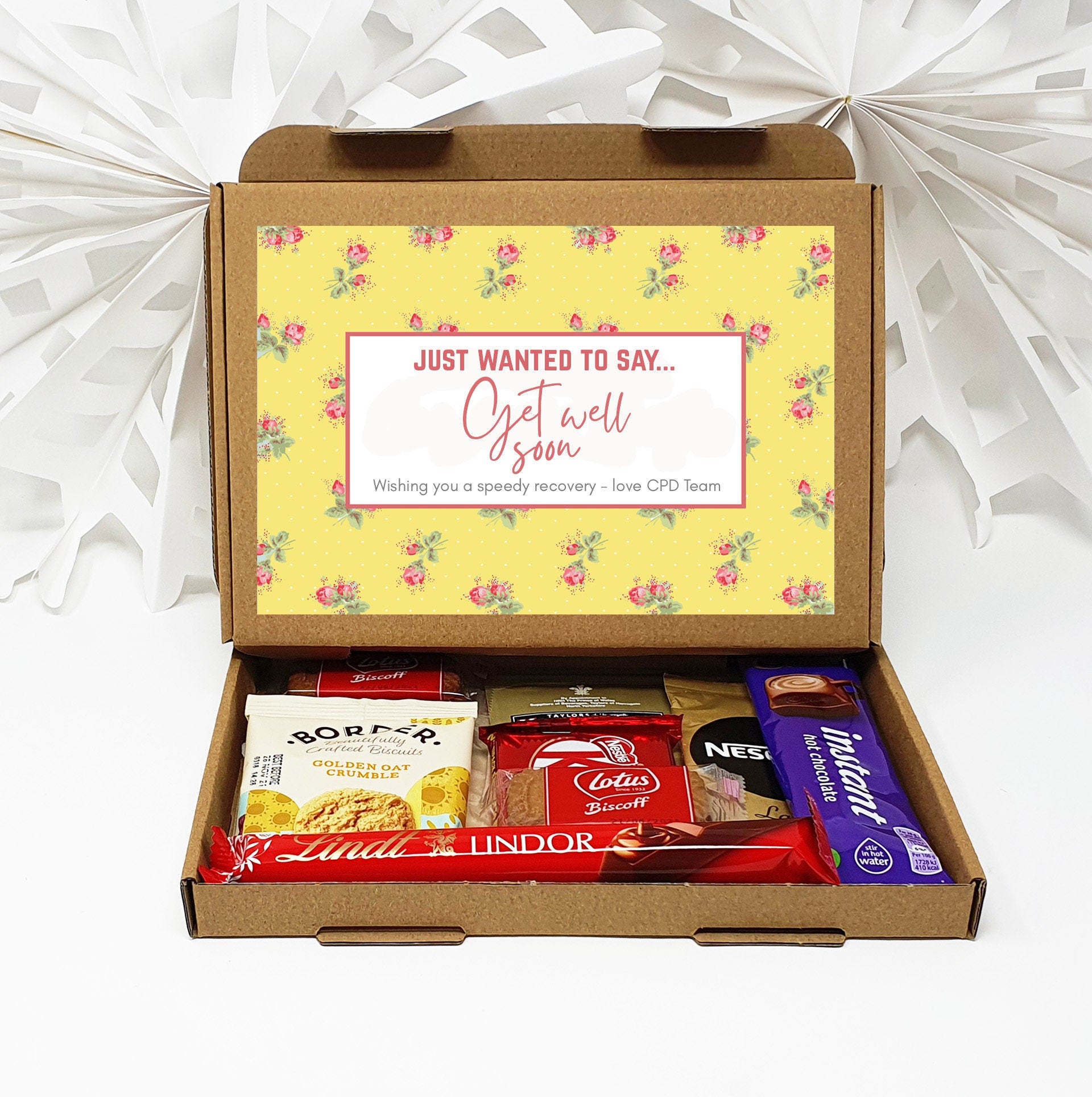 Get well soon Hug in a box, Letterbox gift Afternoon tea, hamper gift, thank you gift,