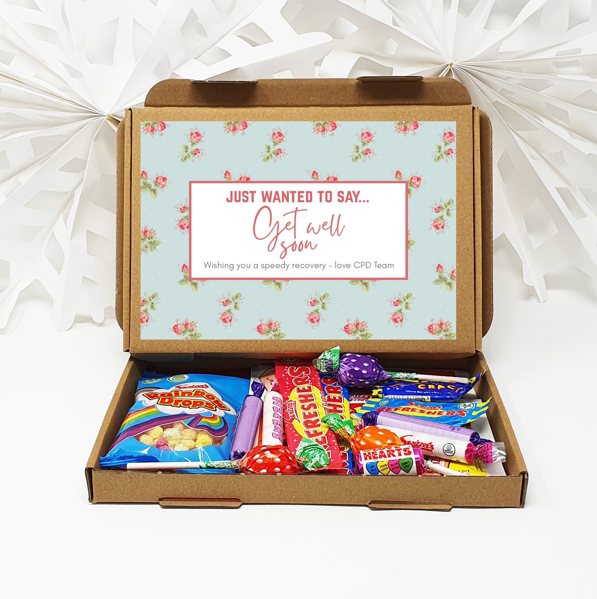 Get well soon Hug in a box, Letterbox gift Afternoon tea, hamper gift, thank you gift,