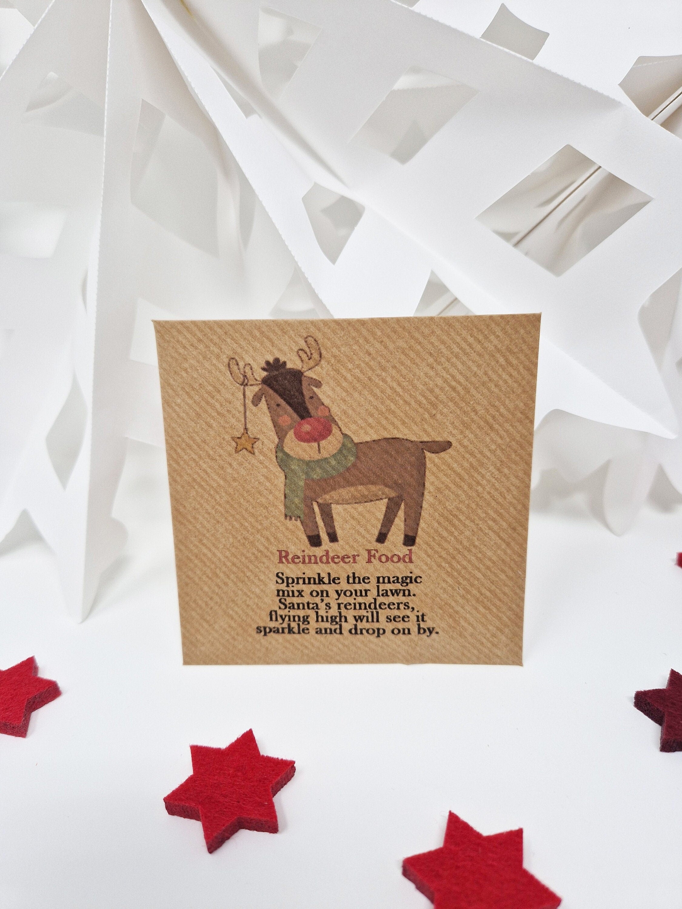 ECO friendly Christmas Eve reindeer food | Rudolph | box filler