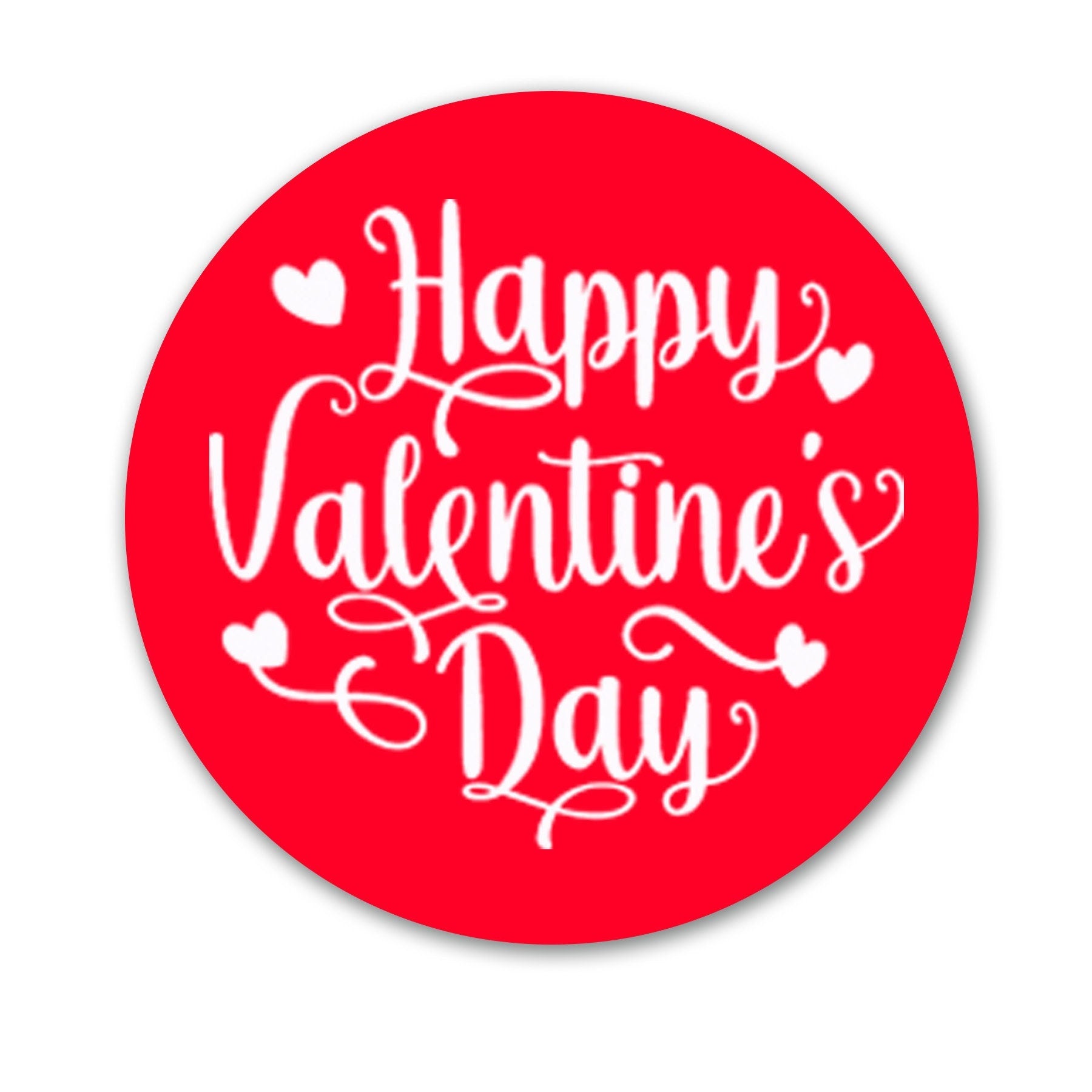 24 Happy Valentines Stickers - Wax Melts, Business Red, White Sticker Sweet Sweet Cone Bags