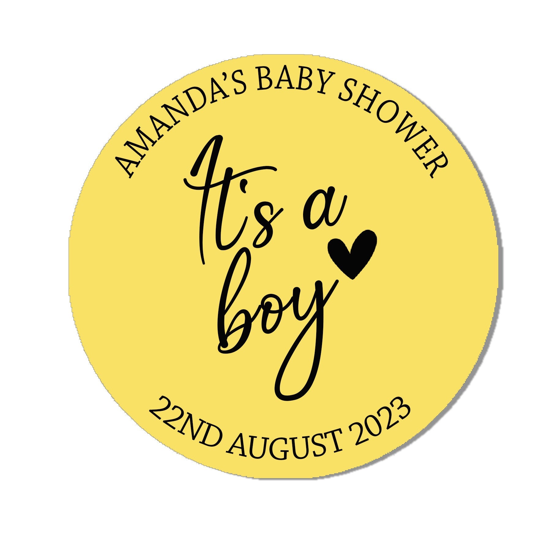 35 Personalised Baby Shower Stickers Thank You It&#39;s a Boy It&#39;s a Girl stickers, Favour bag stickers, Ready to Pop - Various colours