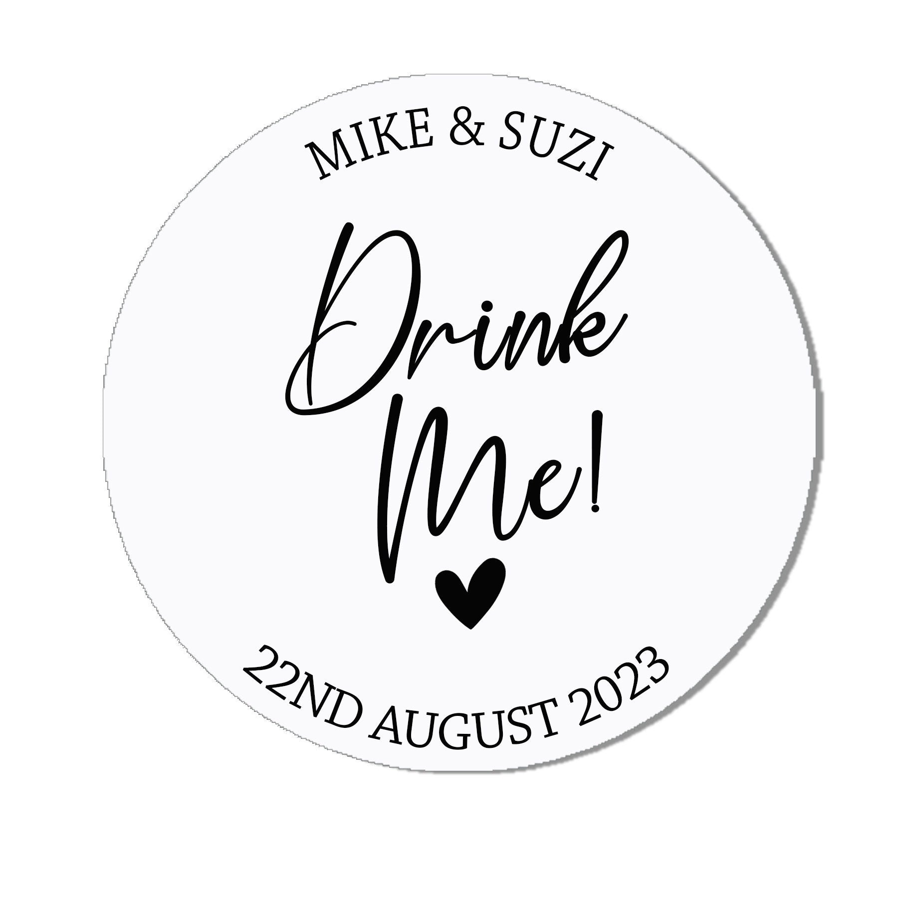 Personalised Drink Me Sticker, Favour Stickers, Drink Party Favor Stickers, Shot Glass Label, Wedding Party, Drink Favour Label