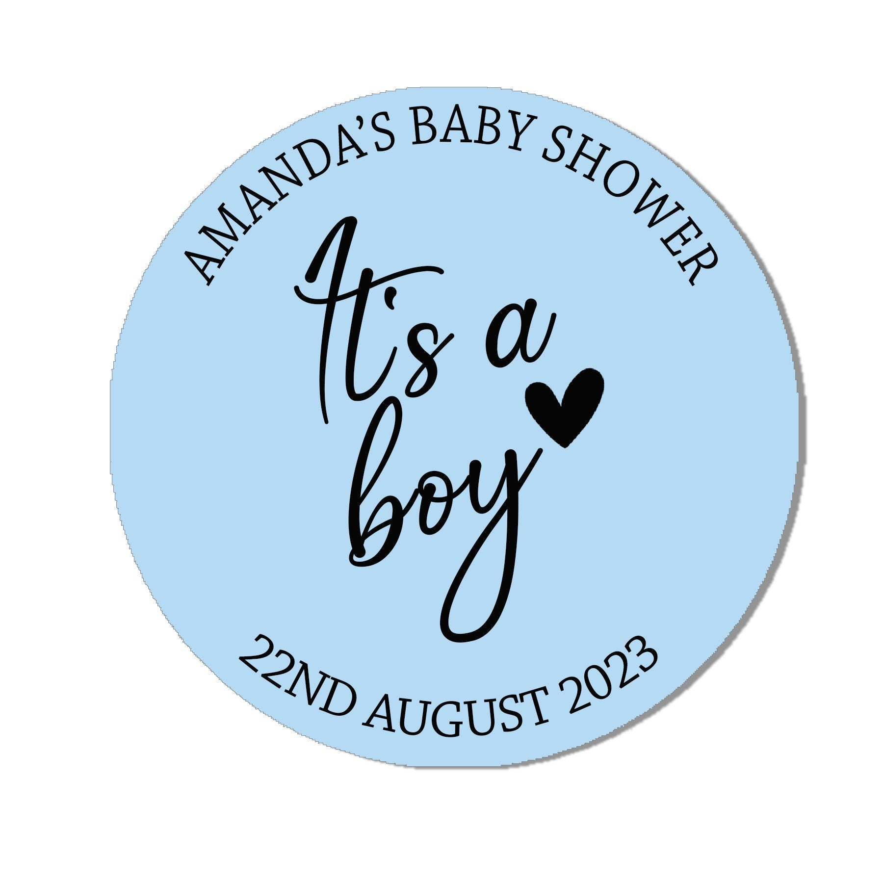 35 Personalised Baby Shower Stickers Thank You It&#39;s a Boy It&#39;s a Girl stickers, Favour bag stickers, Ready to Pop - Various colours